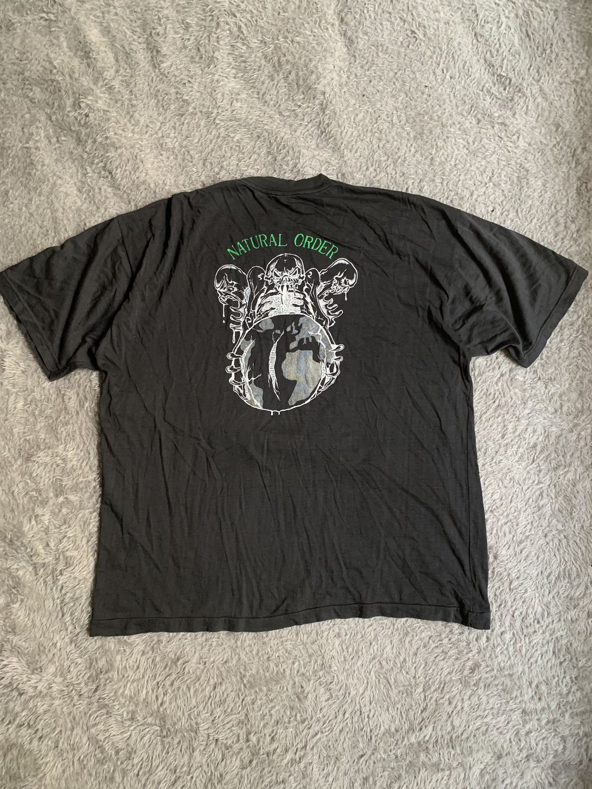 Band Tees Very Rare Vintage 90s Hellbastard Natural Order Tee Size US XL / EU 56 / 4 - 12 Thumbnail