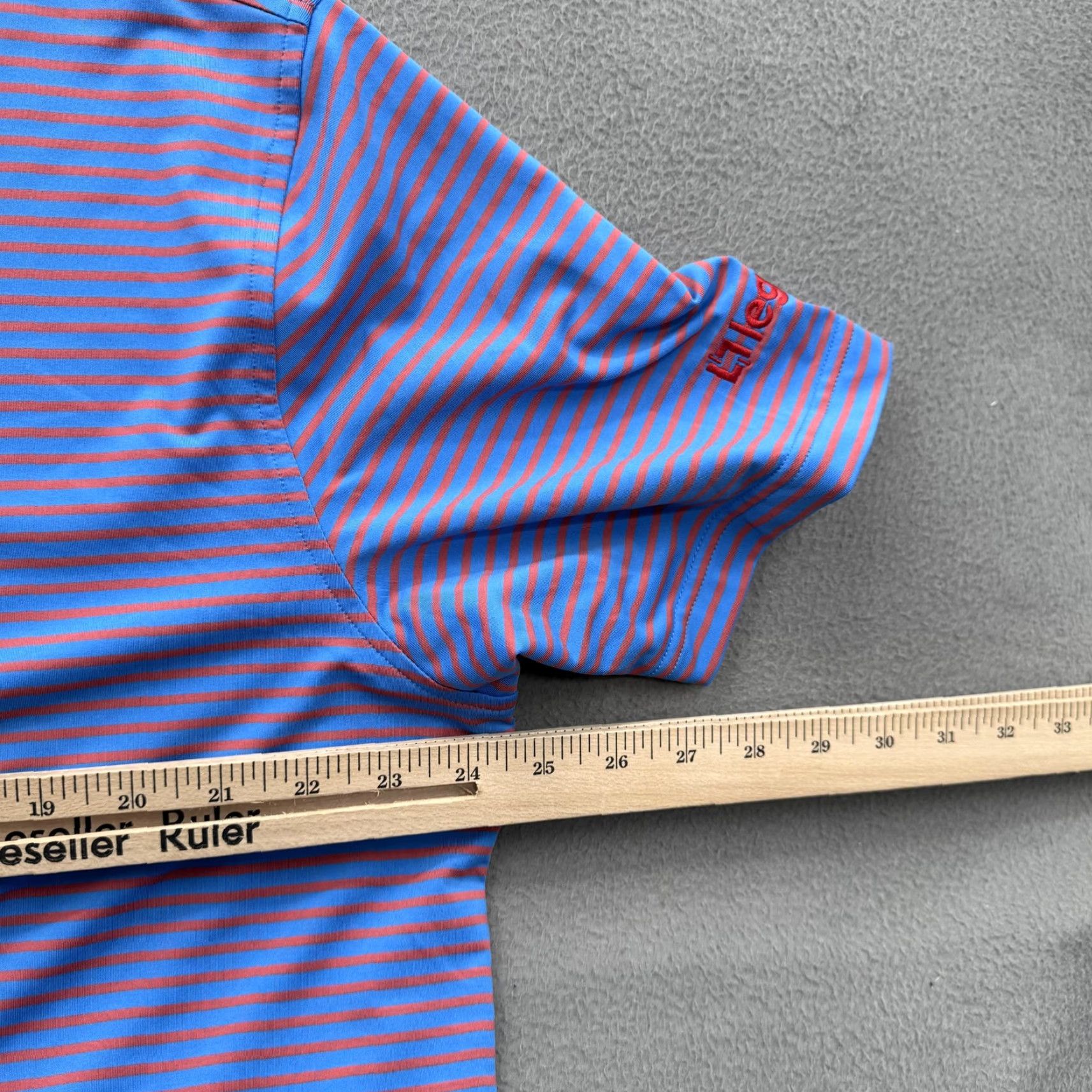 Peter Millar Peter Millar Polo Shirt Mens XL Blue Striped Performance Golf Legrand Stretch Shirt Size US XL / EU 56 / 4 - 5 Thumbnail