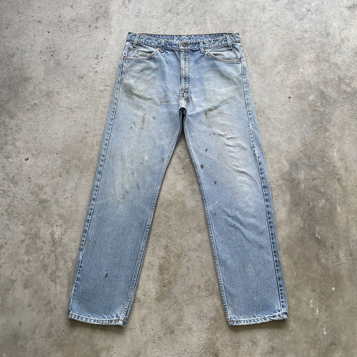Jean × Levi's 1990s Levis 505 THRASHED Regular Fit Jeans Faded Pants W36 Size US 36 / EU 52 - 1 Thumbnail