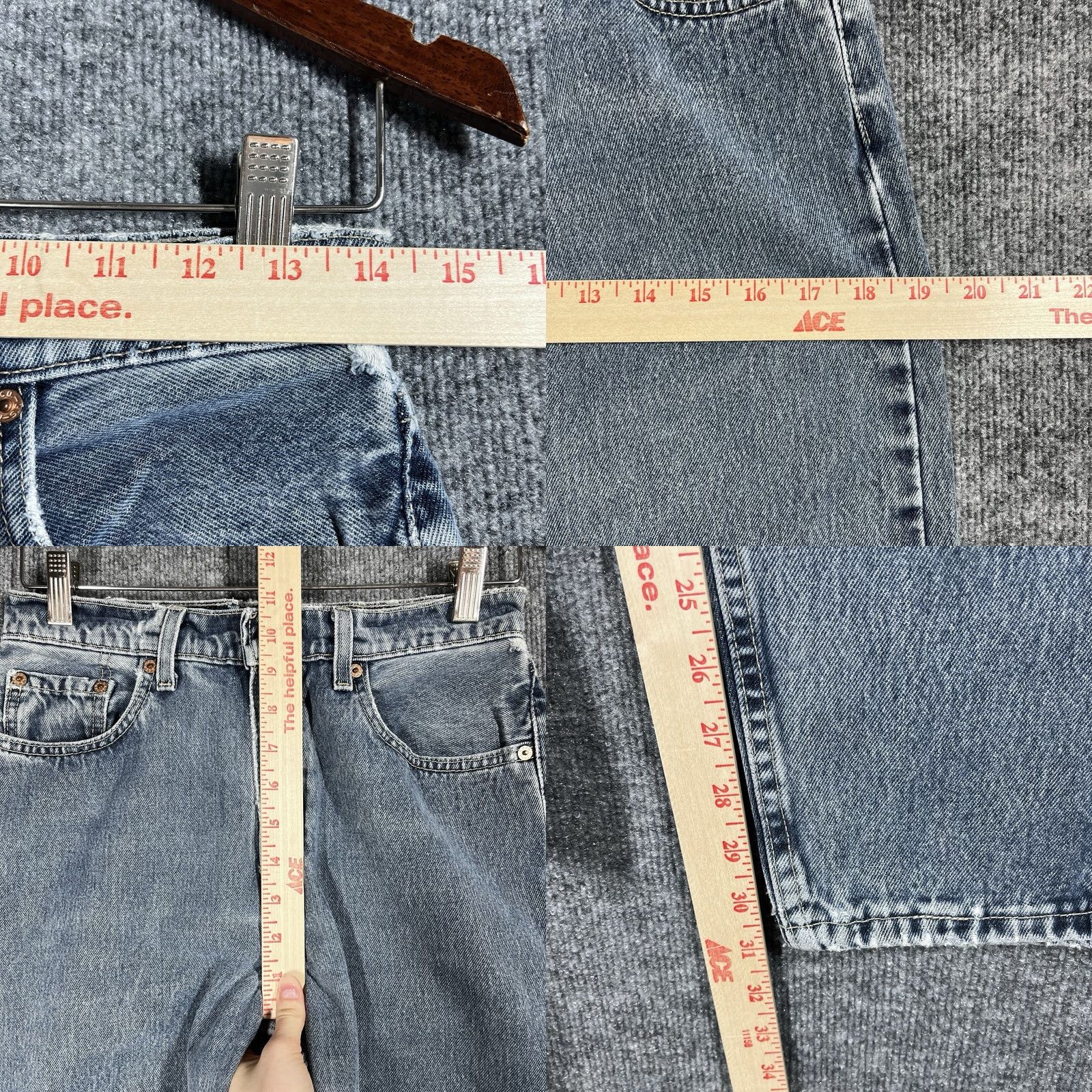 Levi's VINTAGE Levi's 560 Jeans Womens Size 9 28x31 Blue 90s Loose Fit Straight Levi's 500 Series Mens Womens Girls Size 30" / US 8 / IT 44 - 10 Thumbnail