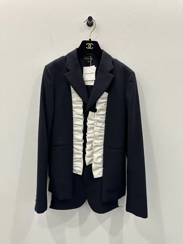 Comme des Garcons COMME des GARÇONS Dark Blue Wool Women's Jacket 0089 Size M / US 6-8 / IT 42-44 - 1 Thumbnail