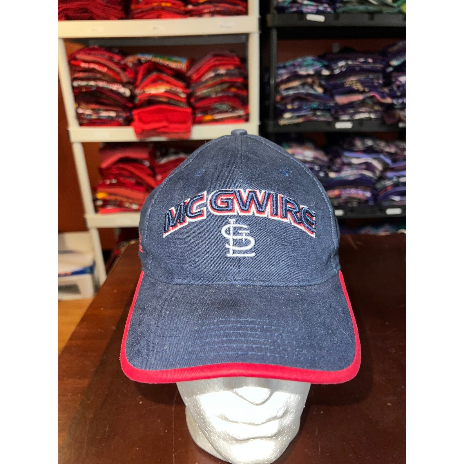 MLB Mark McGwire Hat St. Louis Cardinals Blue Baseball Cap Size ONE SIZE - 1 Thumbnail