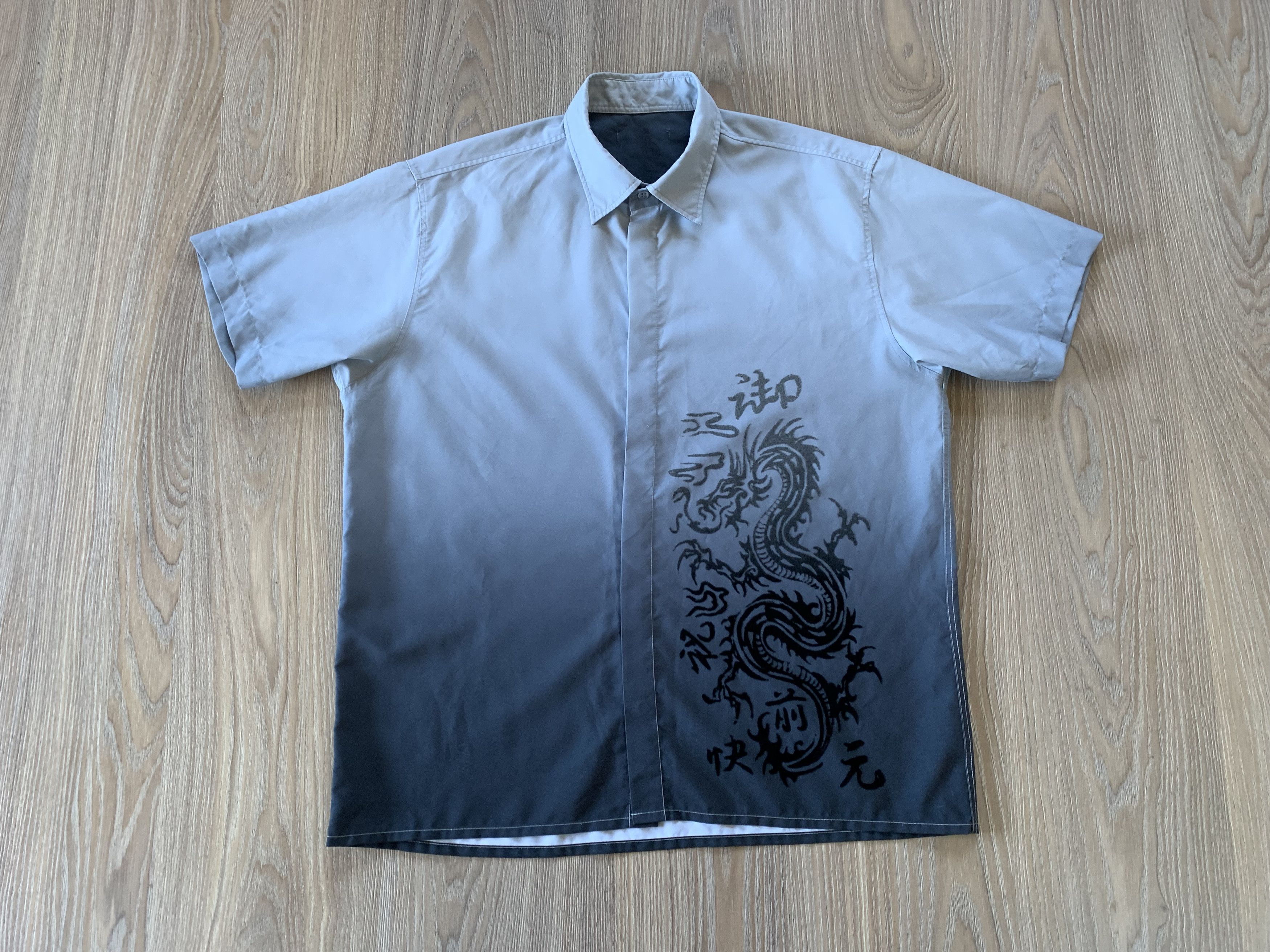 Japanese Brand × Vintage Vintage Hide Button Printed Japan Style Shirt Size US M / EU 48-50 / 2 - 2 Thumbnail