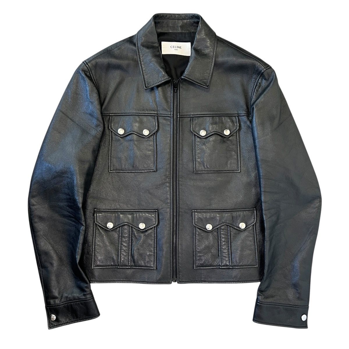 Celine CELINE 24SS Hedi Slimane Multi-Pocket Blouson Leather Jacket Size US L / EU 52-54 / 3 - 1 Thumbnail