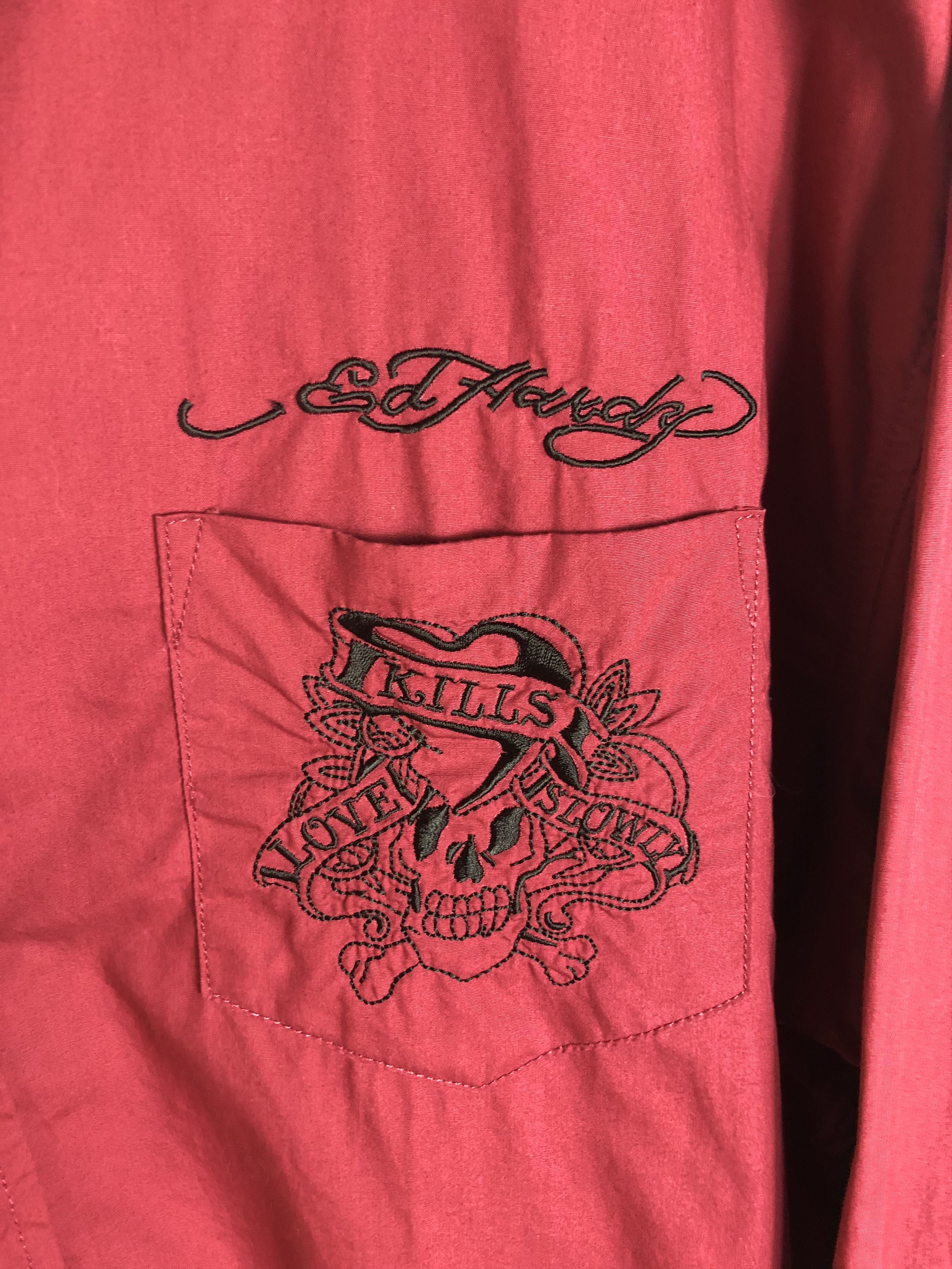 Ed Hardy Vintage Ed Hardy Big Logo Shirt Audiger Longsleeve Size US XXL / EU 58 / 5 - 6 Thumbnail