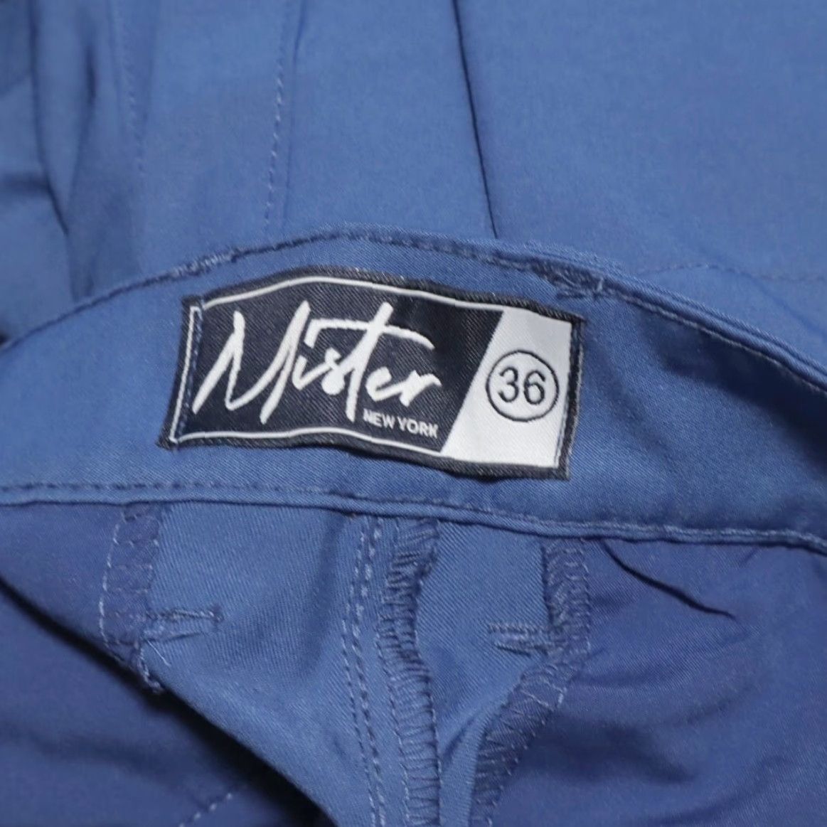 Vintage Mister Technical Polyester Chino Pants Periwinkle Men 36 Slim Size US 36 / EU 52 - 7 Thumbnail