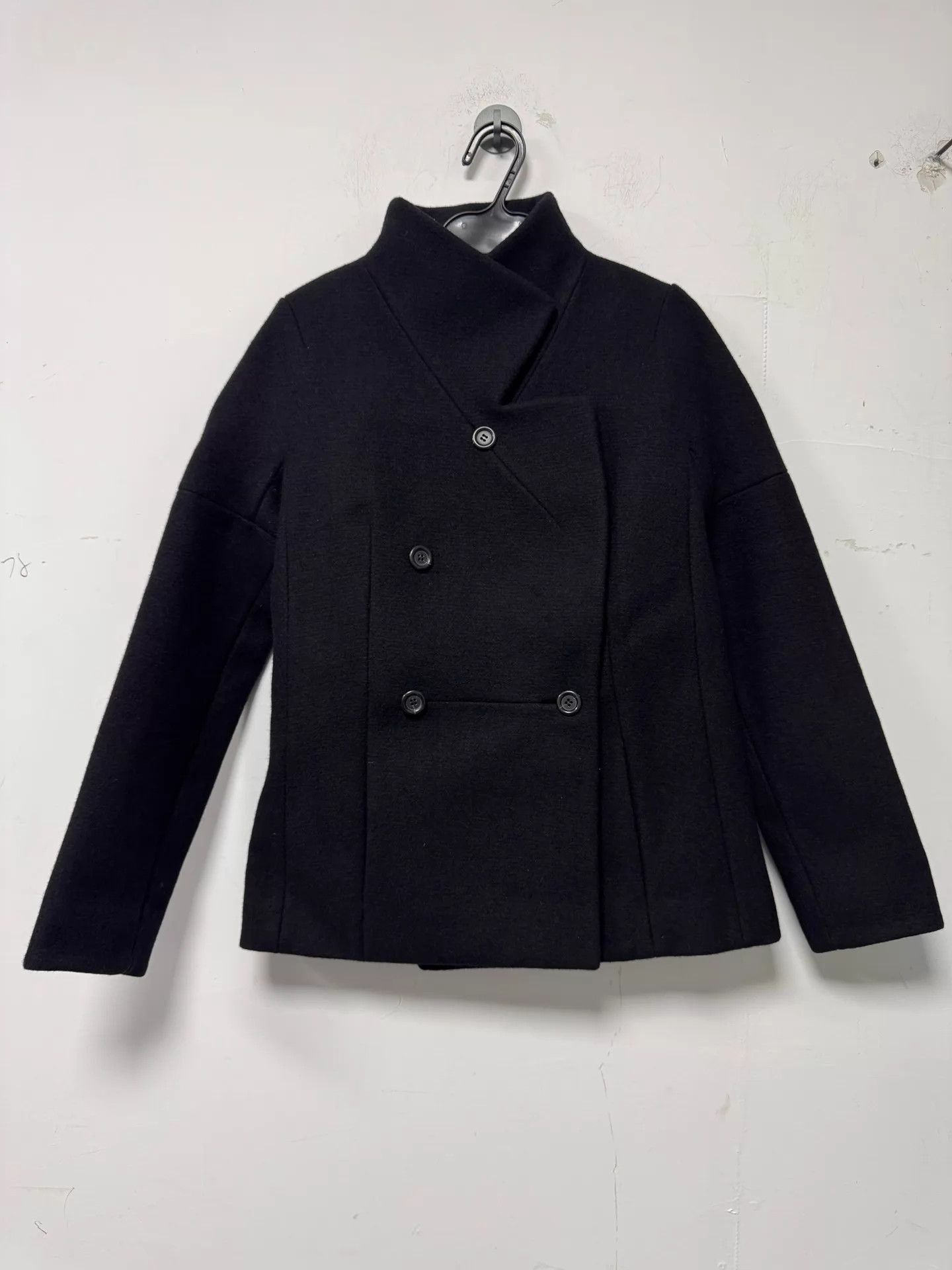 Chloe Chloe Wool Blend Double Breasted Black Short Jacket T34 Size XXS / US 00 / IT 34 - 1 Thumbnail