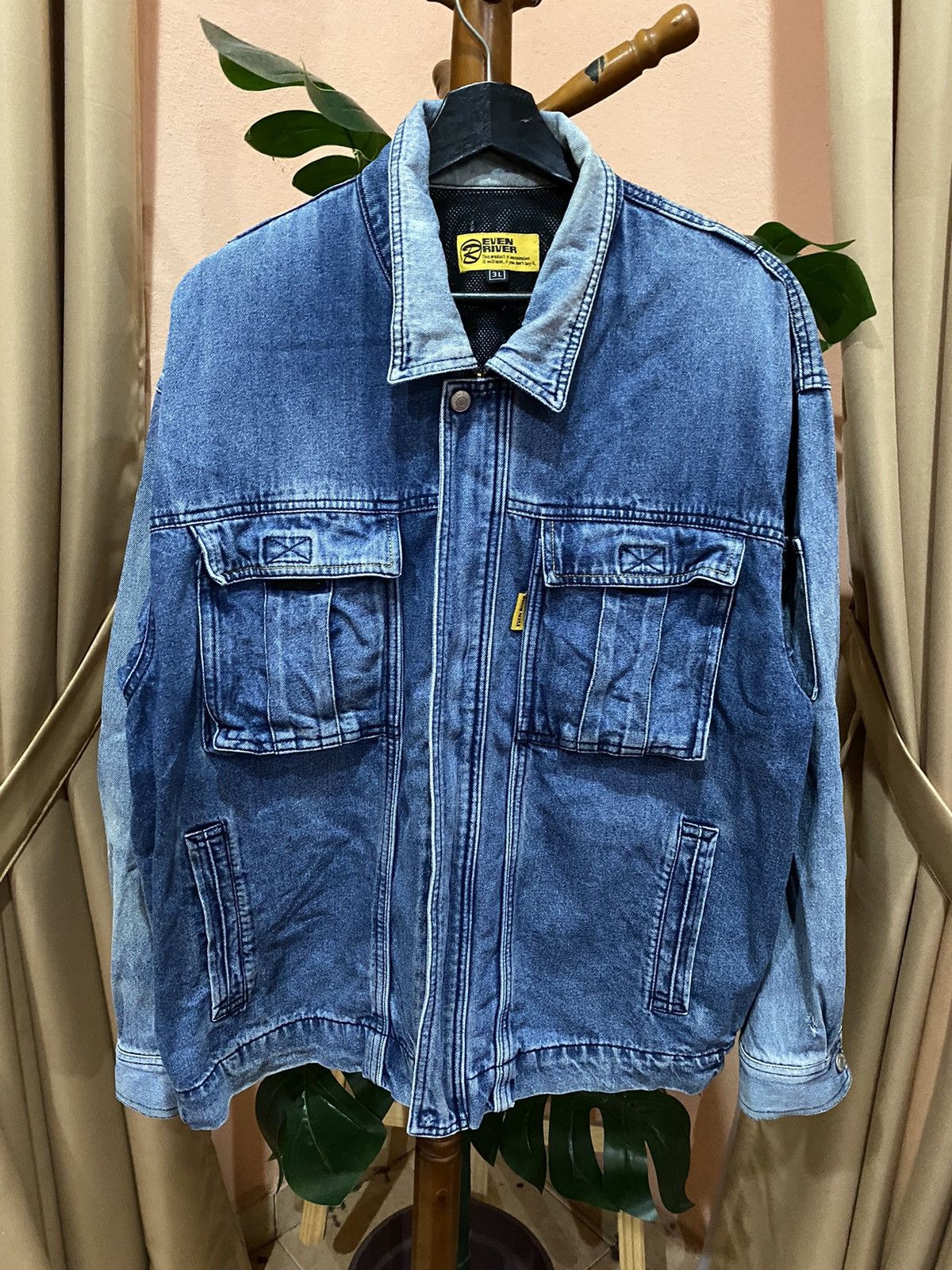Even River Vintage Denim Jacket – Rugged Workwear Style
