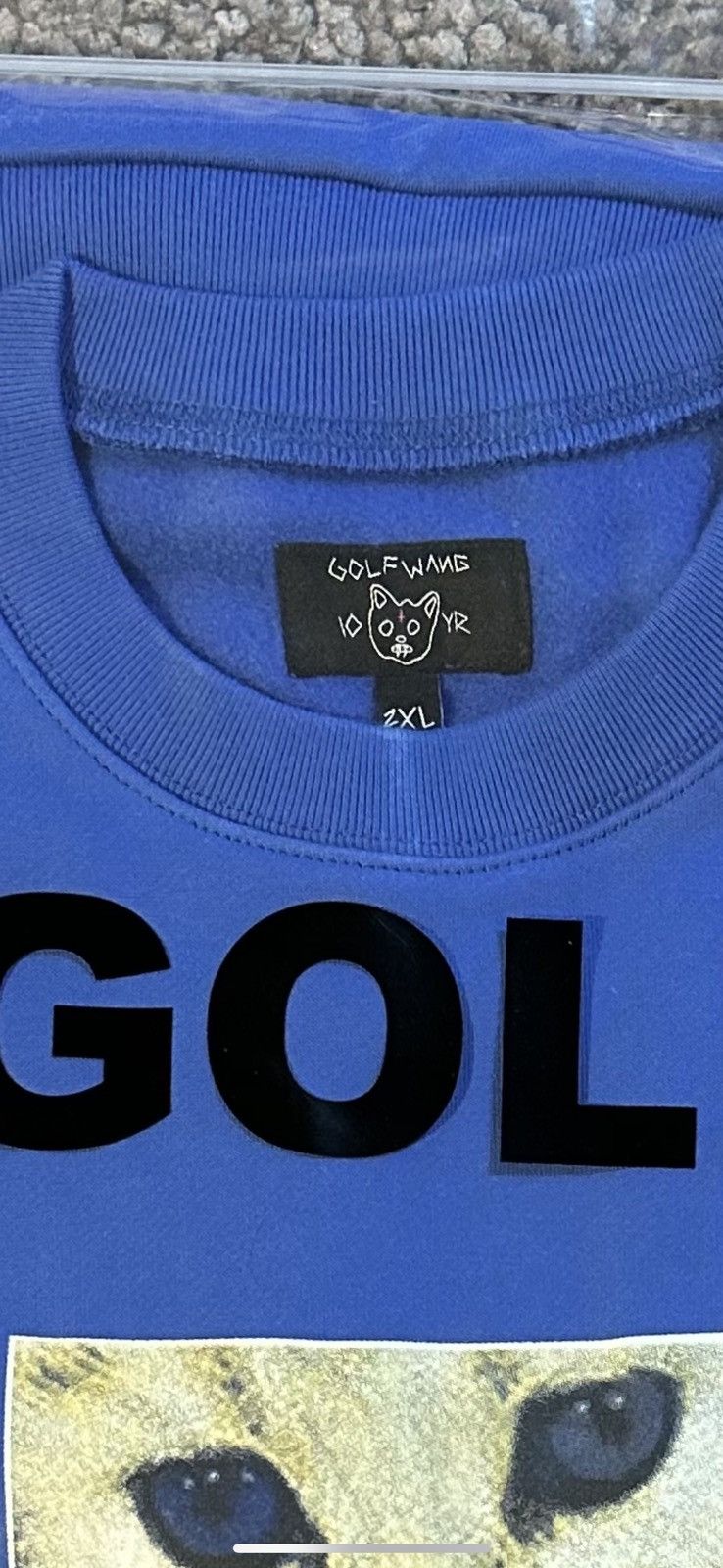 Golf Wang × Tyler The Creator Golf Wang White Eyes Crewneck Blue XXL Size US XXL / EU 58 / 5 - 4 Thumbnail