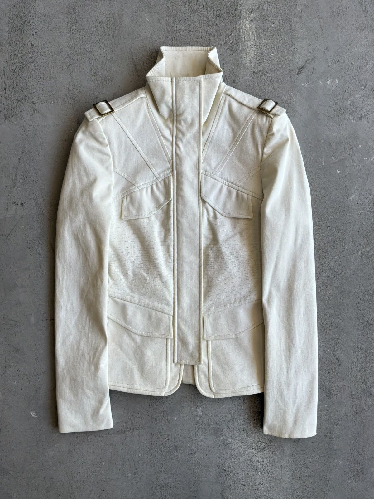 Gucci 2003 - Gucci - Tom Ford Era - Structured Moto Jacket Size XS / US 0-2 / IT 36-38 - 1 Thumbnail