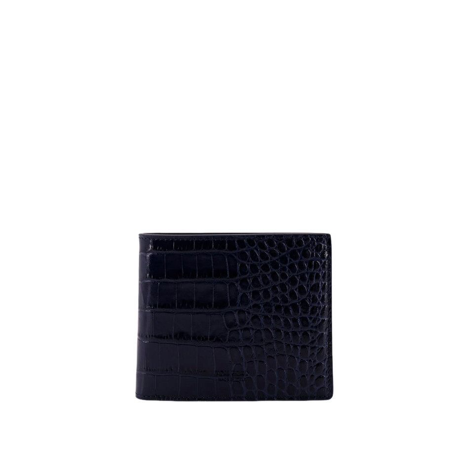 Tom Ford TOM FORD Blue Embossed Leather Wallet New & Authentic Size ONE SIZE - 1 Thumbnail