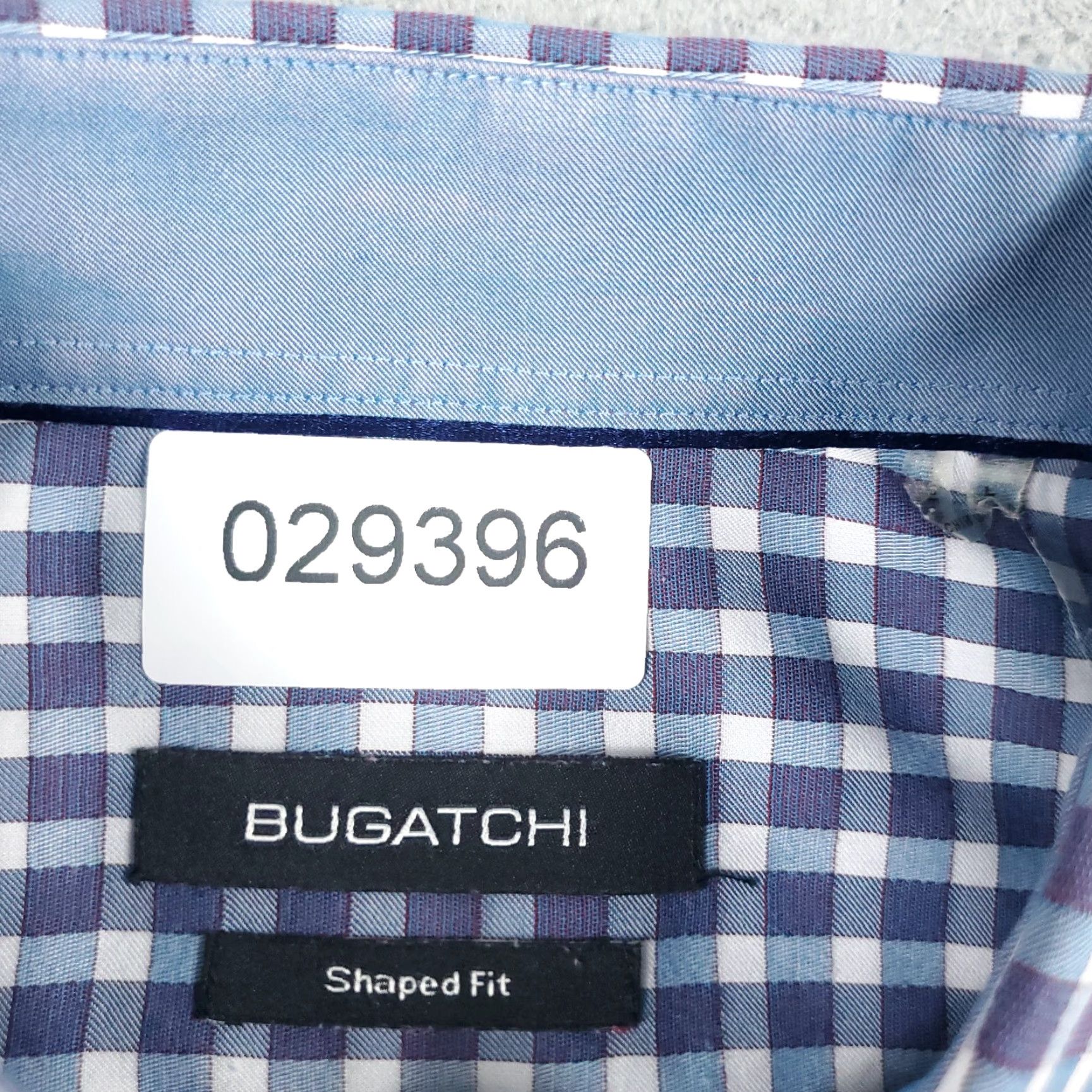 BUGATCHI Bugatchi Uomo Shirt XL Purple Blue Check Button-Up Long Sleeve Mens Size US XL / EU 56 / 4 - 6 Thumbnail