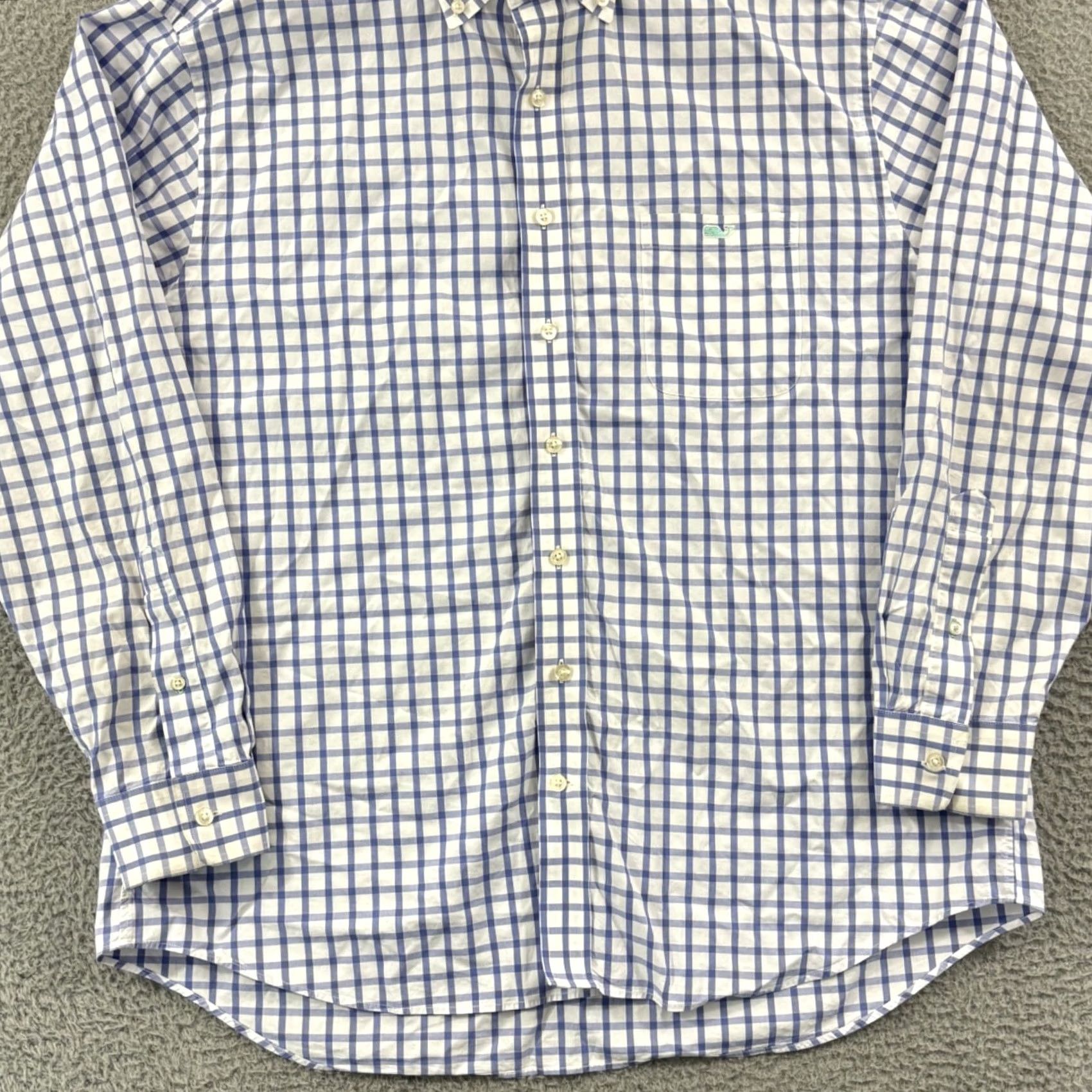Vineyard Vines Vineyard Vines Shirt Mens XL Blue Classic Fit Long Sleeve Tucker Plaid Sport Button-Up Shirt Size US XL / EU 56 / 4 - 2 Thumbnail