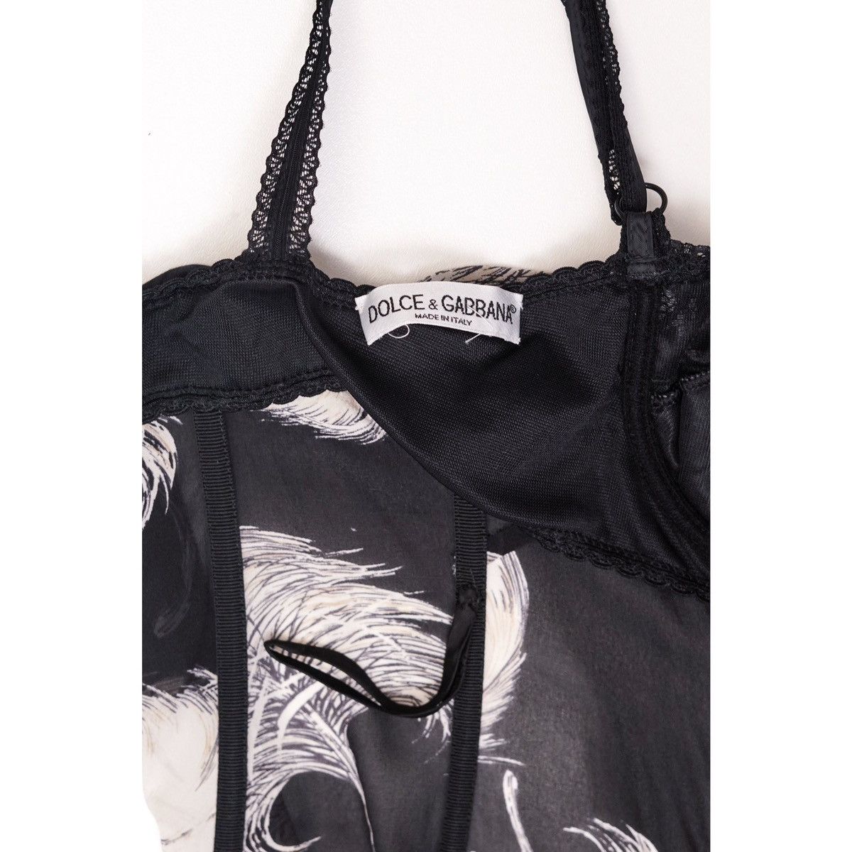 Dolce & Gabbana Dolce & Gabbana 1997 Feather Corset Top Size S / US 4 / IT 40 - 6 Thumbnail