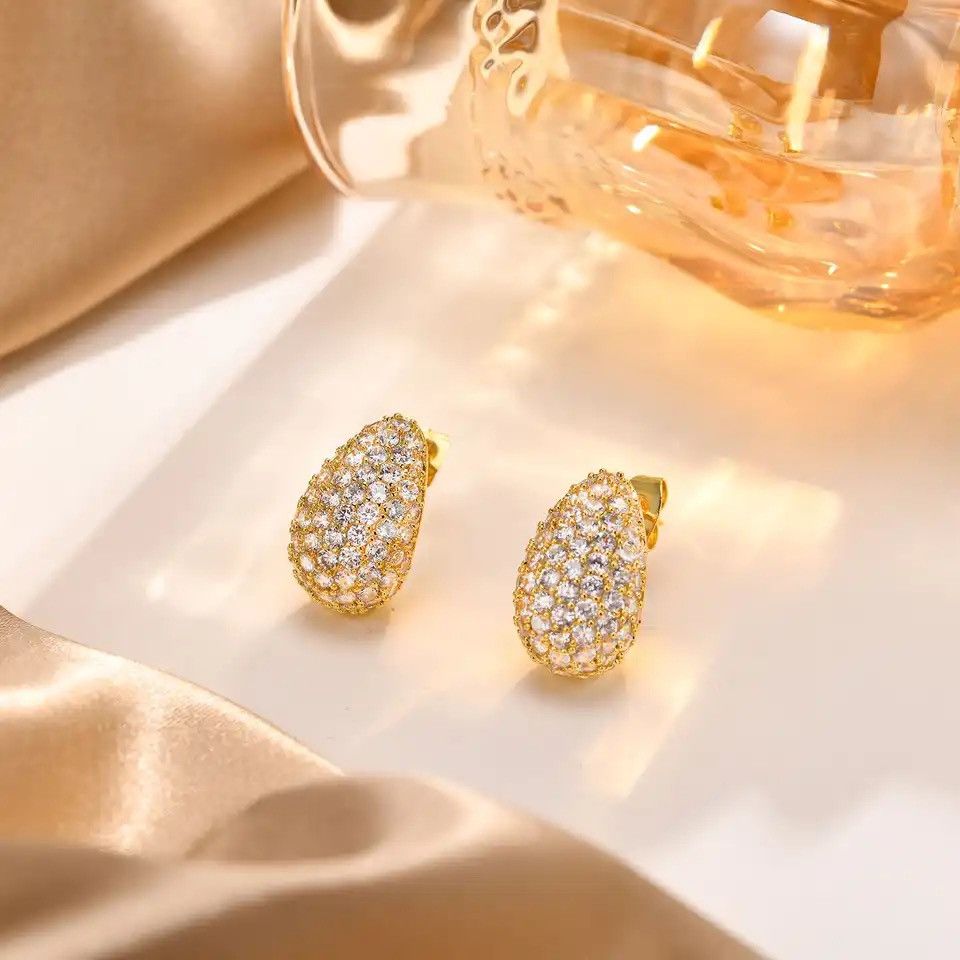 Other Exquisite CZ Stone Stud Earrings Size ONE SIZE - 1 Thumbnail
