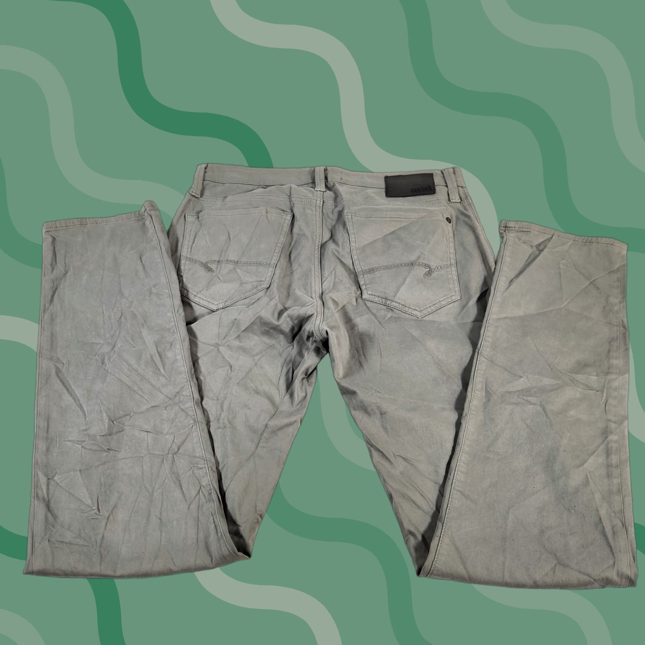Mavi Mavi Zach Straight Leg Pants Mens 34x36 Olive Green Sage Grey Stretch Chino Size US 34 / EU 50 - 1 Thumbnail