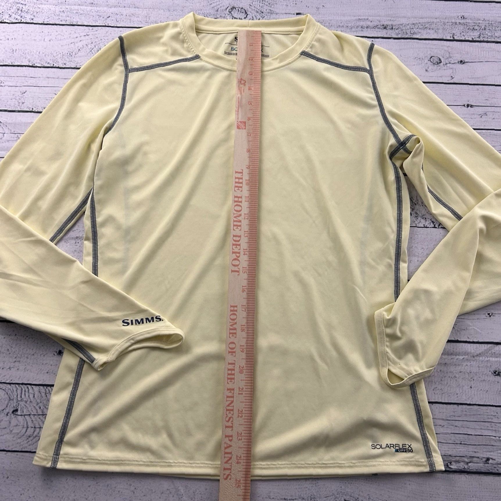 Vintage SIMMS Solarflex UPF 50 + Long Sleeve Athletic Fishing Shirt Womens Medium Yellow Size M / US 6-8 / IT 42-44 - 3 Thumbnail
