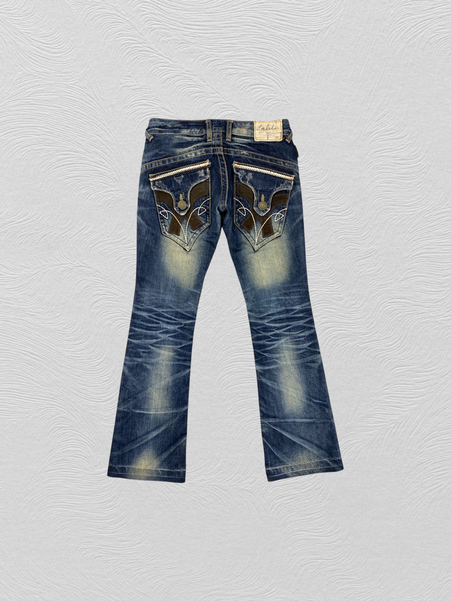 If Six Was Nine Vintage Lolita Low Rise Flare Jeans Denim JN3504 Size US 30 / EU 46 - 1 Thumbnail