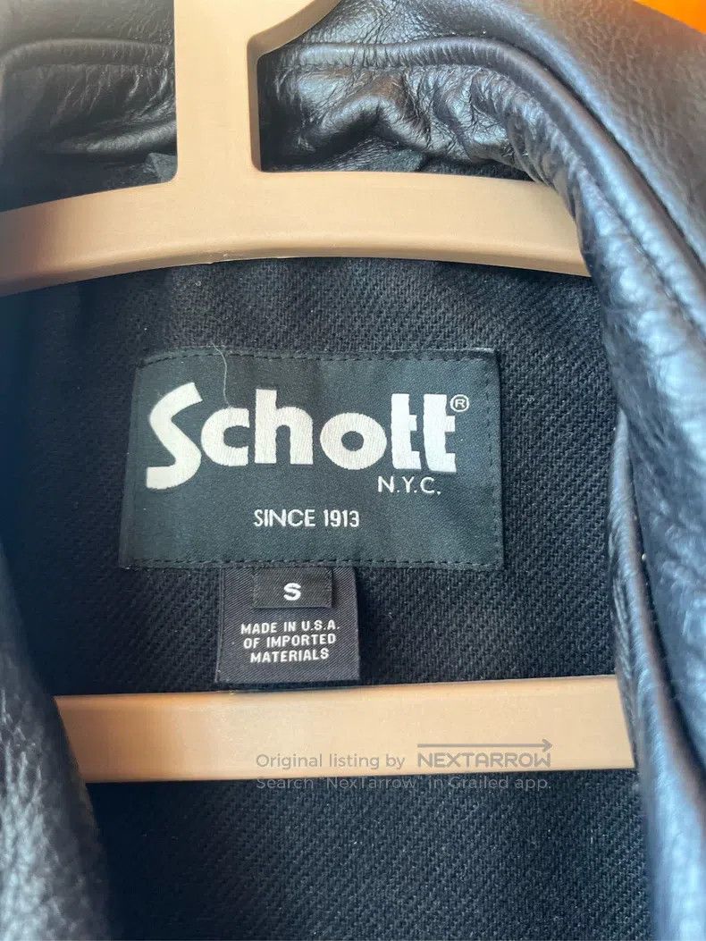 Schott Schott Slim double-breasted cowhide rock moto tope coat Size US S / EU 44-46 / 1 - 3 Thumbnail