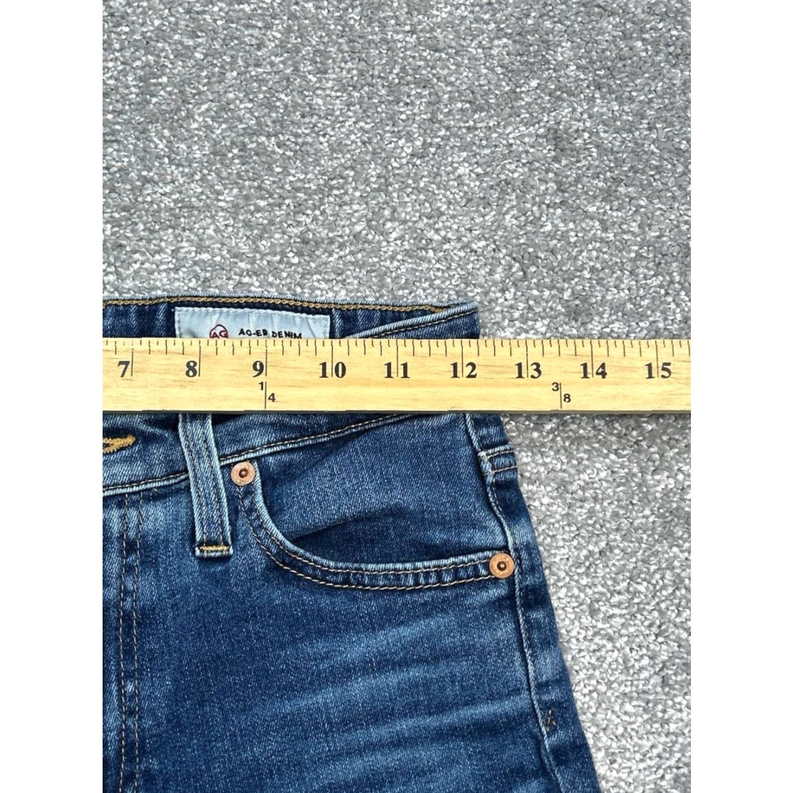 Vintage AG Adriano Goldschmied Farrah Jeans Women 26 Regular High Rise Blue Skinny Denim 5-Pocket Modern Style Size 26" / US 2 / IT 38 - 3 Thumbnail
