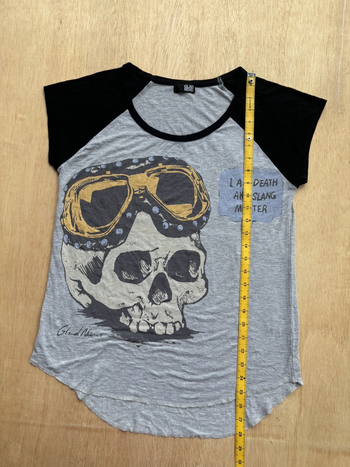 Hysteric Glamour × If Six Was Nine × Japanese Brand Y2k Glad News Skull Ifsixwasnine Style Punk Tshirt Size M / US 6-8 / IT 42-44 - 8 Thumbnail