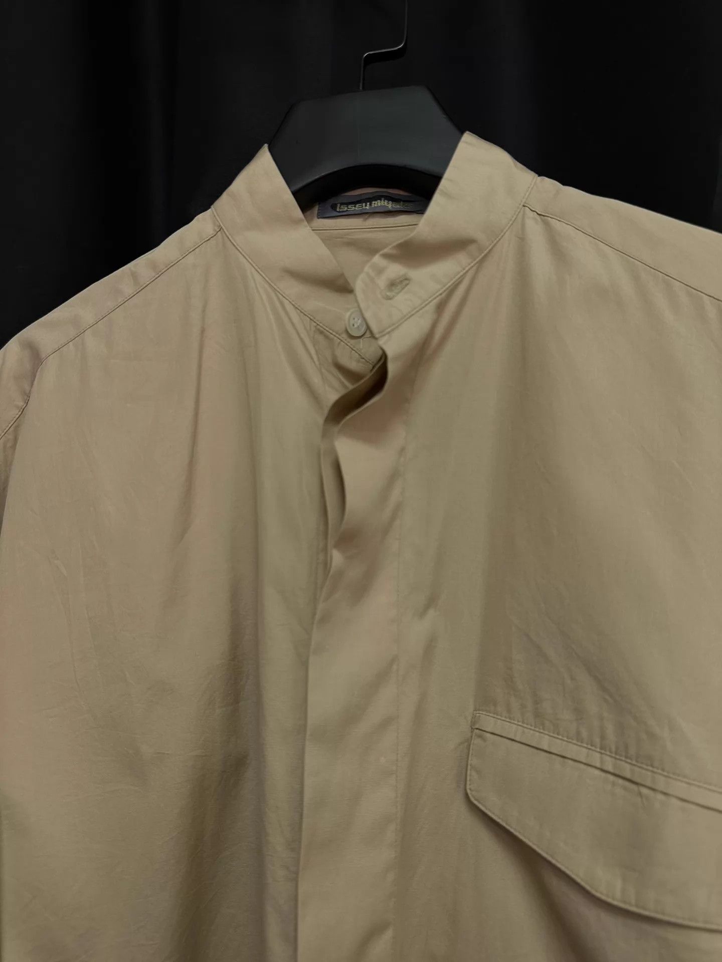 Issey Miyake Issey Miyake '80s Light Chestnut Unisex Collared Shirt Size US M / EU 48-50 / 2 - 5 Thumbnail