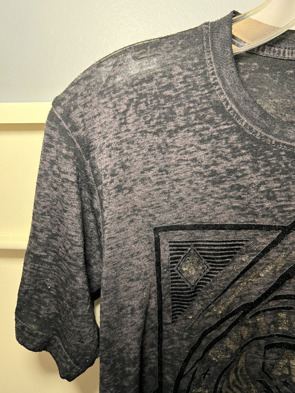 Affliction Vintage Affliction metallic skull and wing sheer T-shirt Size US XL / EU 56 / 4 - 8 Thumbnail