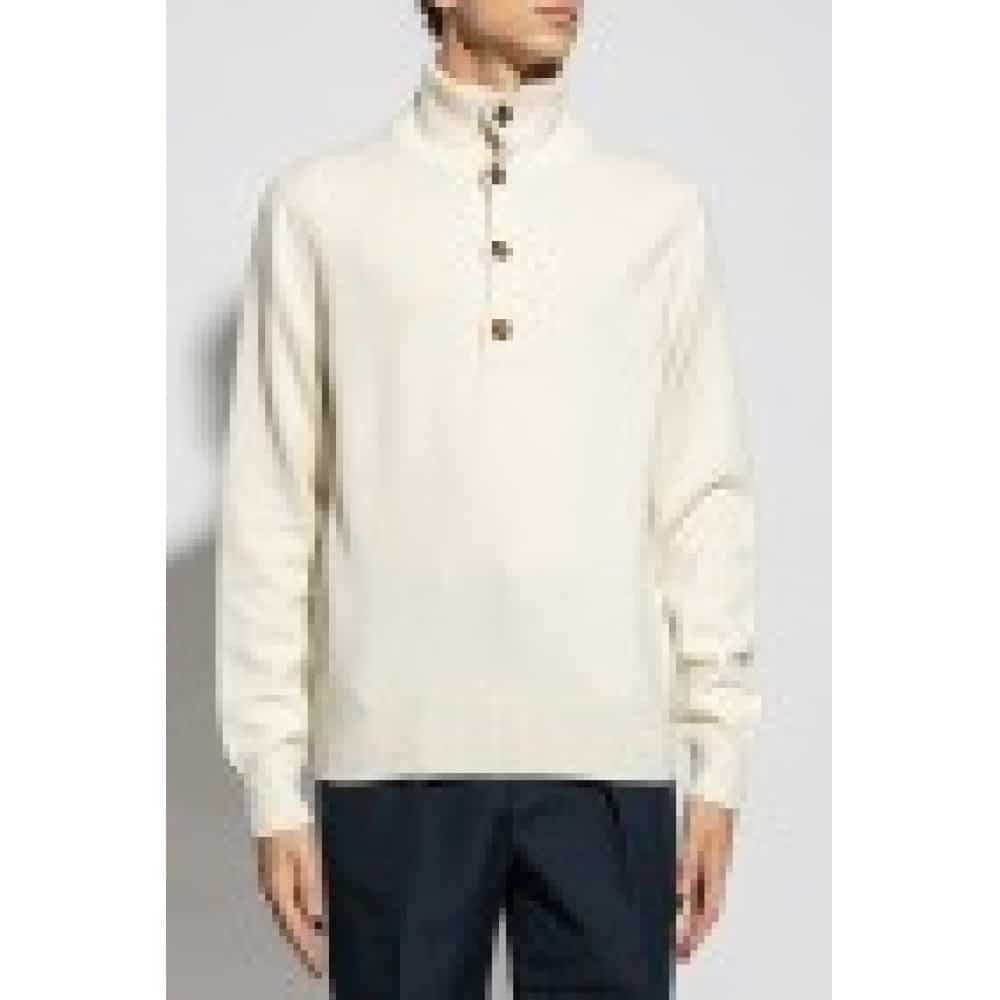 Tom Ford o1loc1c0226 KTL004 Wool Cashmere Sweater in Off White Size US M / EU 48-50 / 2 - 2 Thumbnail