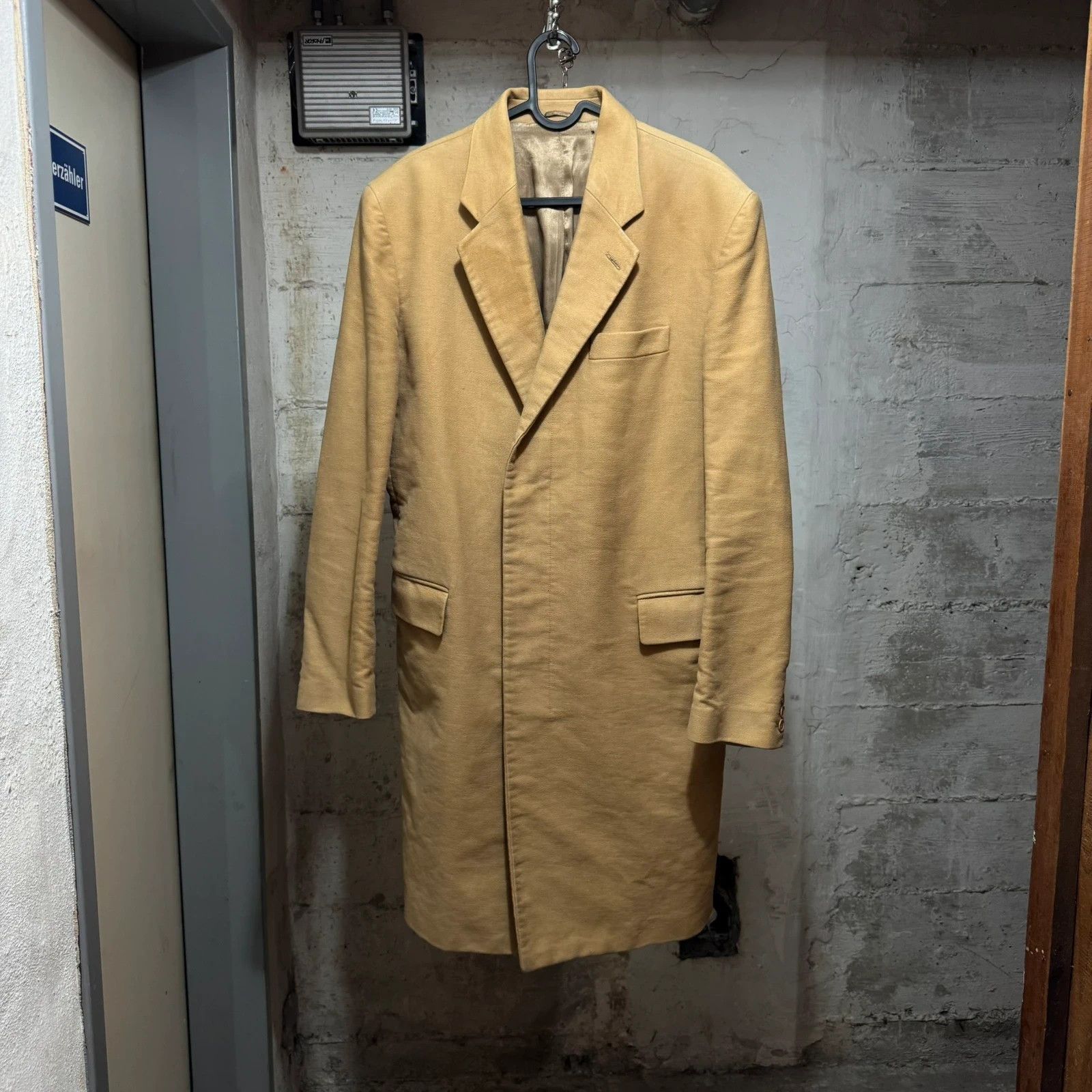 Helmut Lang 90s Helmut Lang heavy moleskin cotton chesterfield coat Size US XL / EU 56 / 4 - 5 Thumbnail