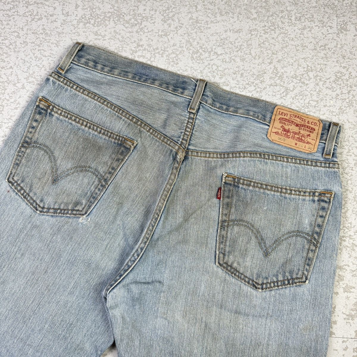 If Six Was Nine × Levi's × Vintage 💥Vintage Y2K Levis 505 Sick Dirty Rusty Washed Blue Jean Size US 36 / EU 52 - 10 Thumbnail