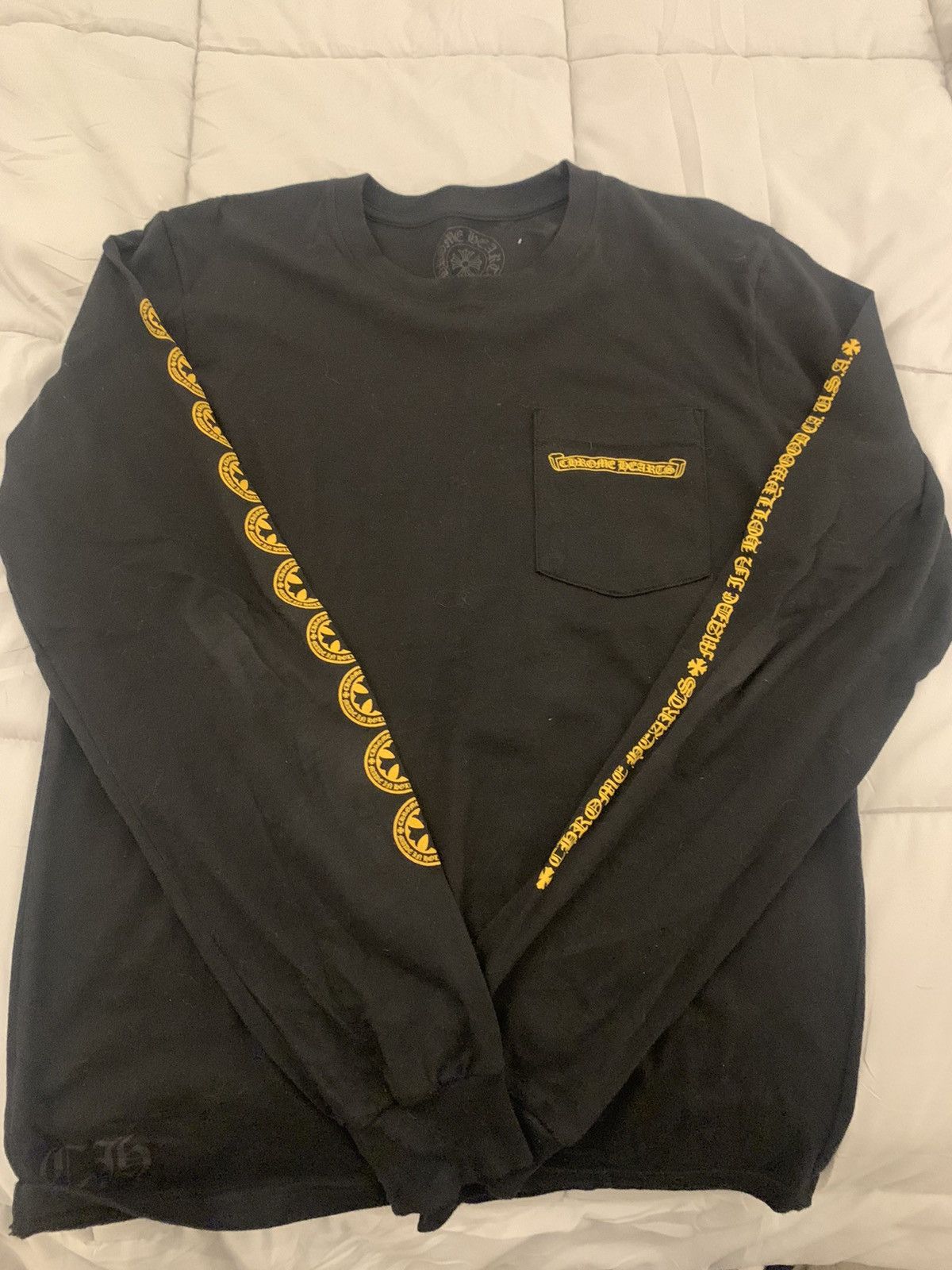 image of Chrome Hearts Long Sleeve Shirt in Black, Men's (Size Medium)