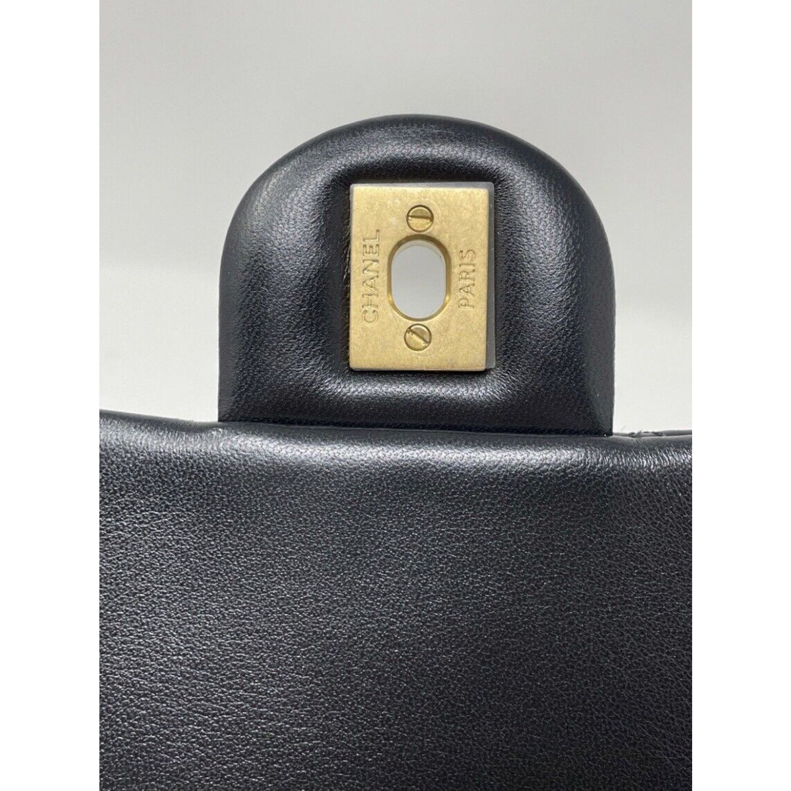 Chanel CHANEL 2022 Black Mini Square Pearl Crush Lambskin Flap Bag Size ONE SIZE - 12 Thumbnail