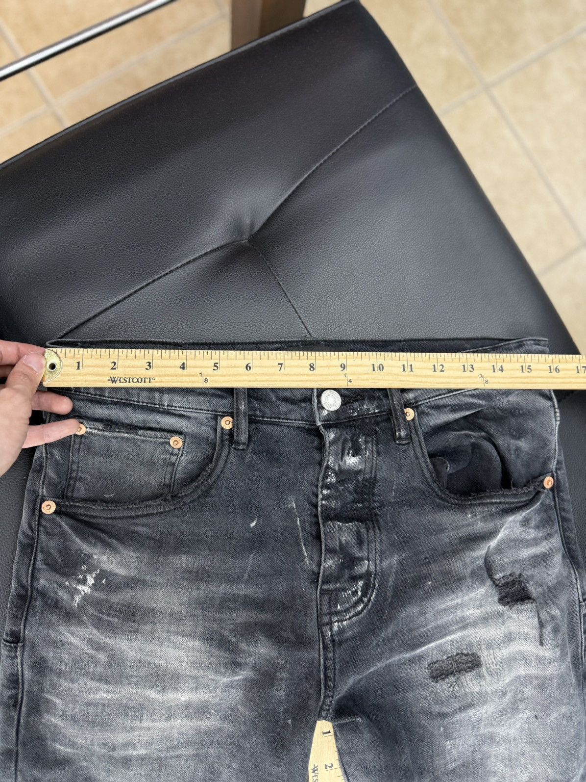 Purple Brand Purple Brand Black Skinny Jeans Ripped Style Size 31 Size US 31 - 11 Thumbnail
