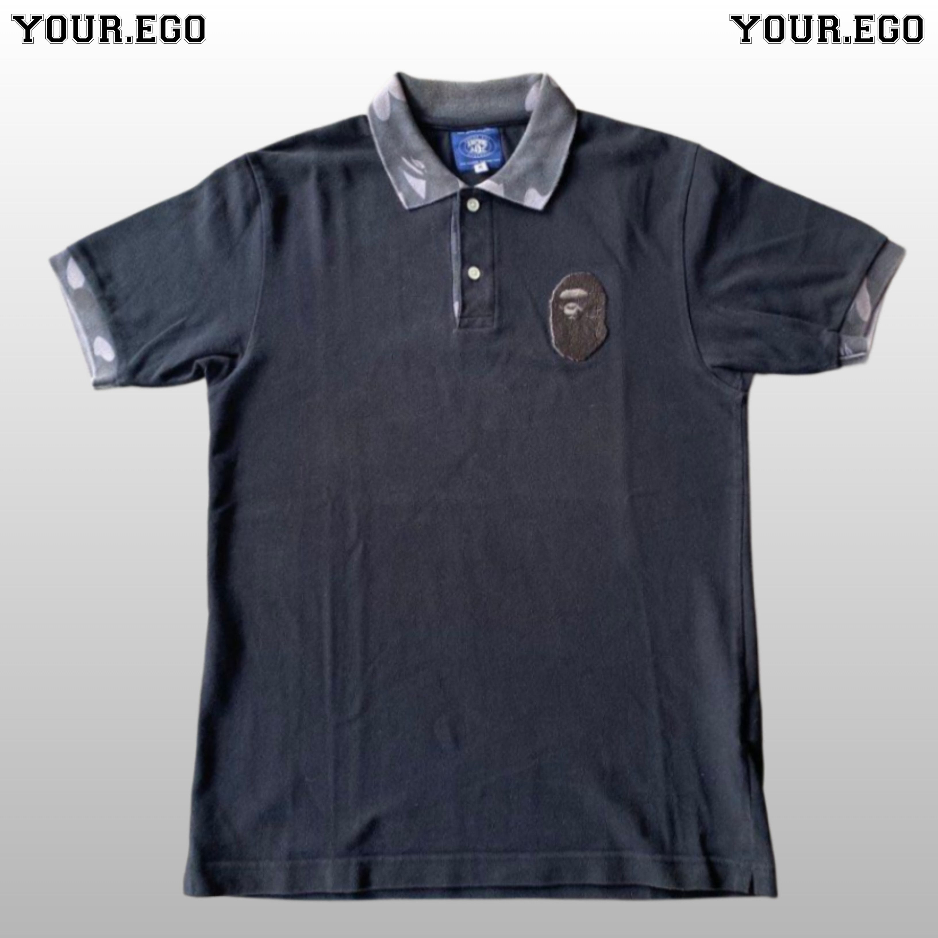Vintage Bape Ape Head Logo Polo Shirt