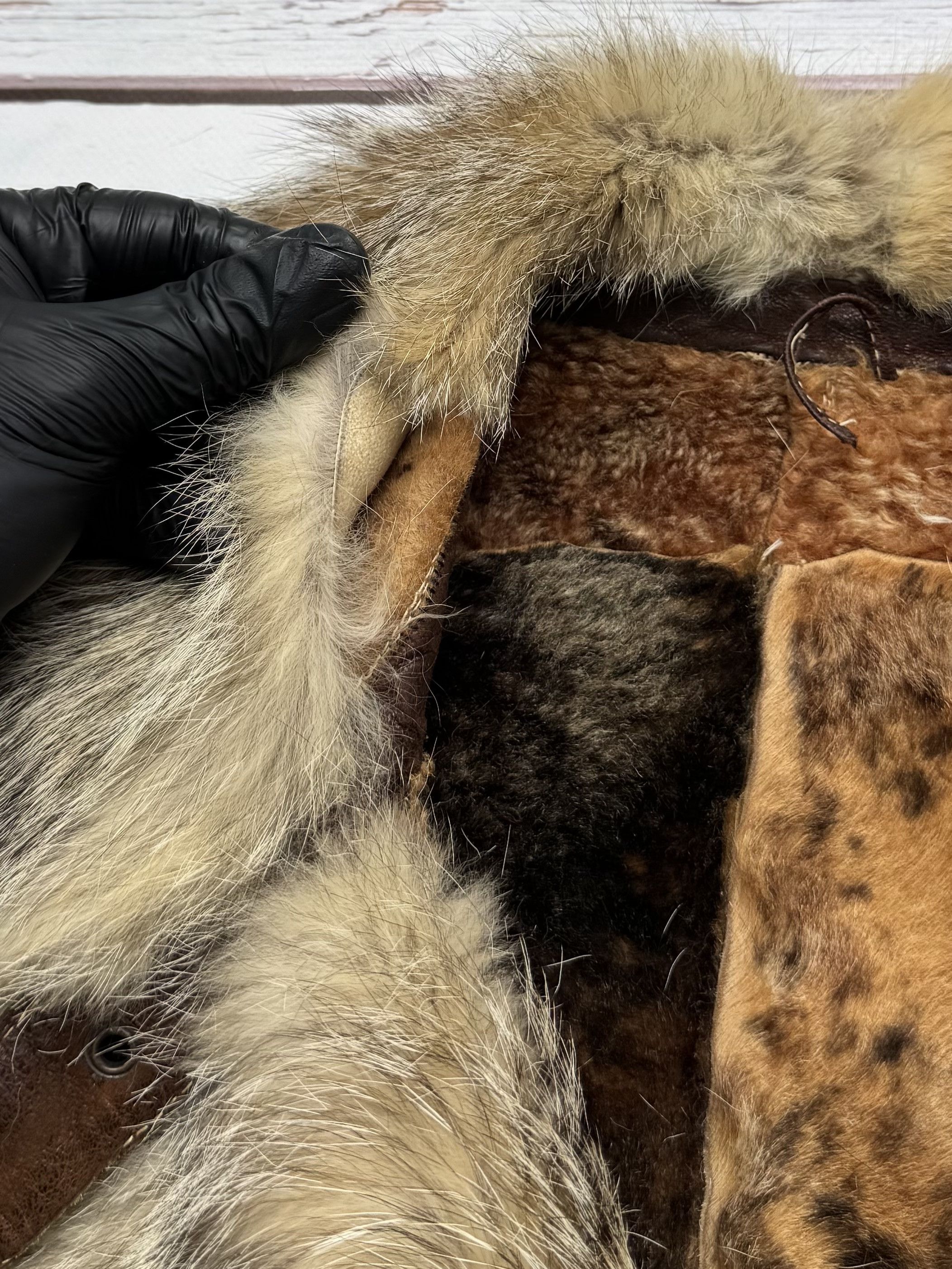 Vintage Vintage Brown Sheepskin Coat Belted Long Winter Size M / US 6-8 / IT 42-44 - 11 Thumbnail