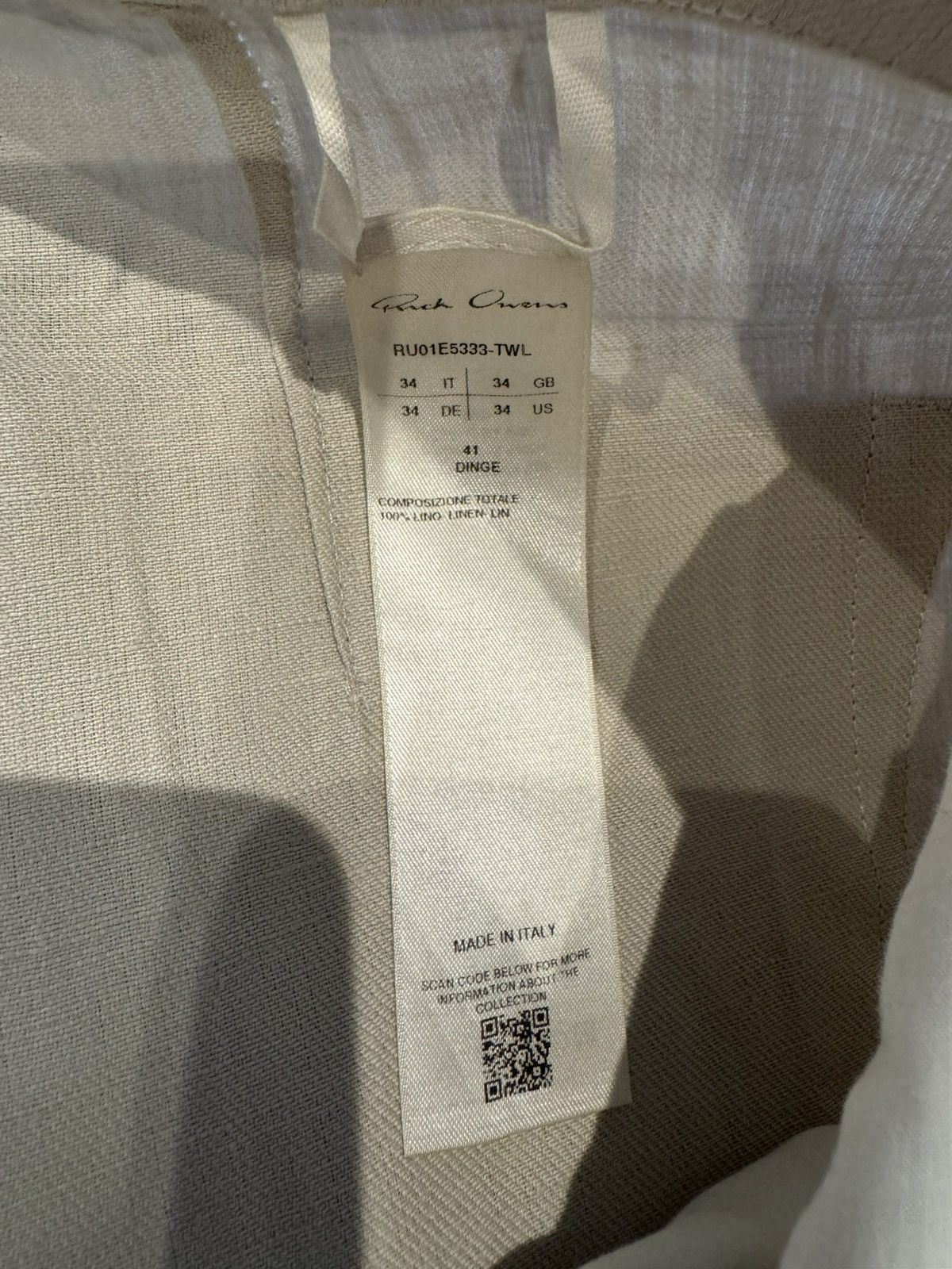 Rick Owens Rick Owens Geth Linen Twill Wide-Leg Pants 34 Size US 34 / EU 50 - 4 Thumbnail