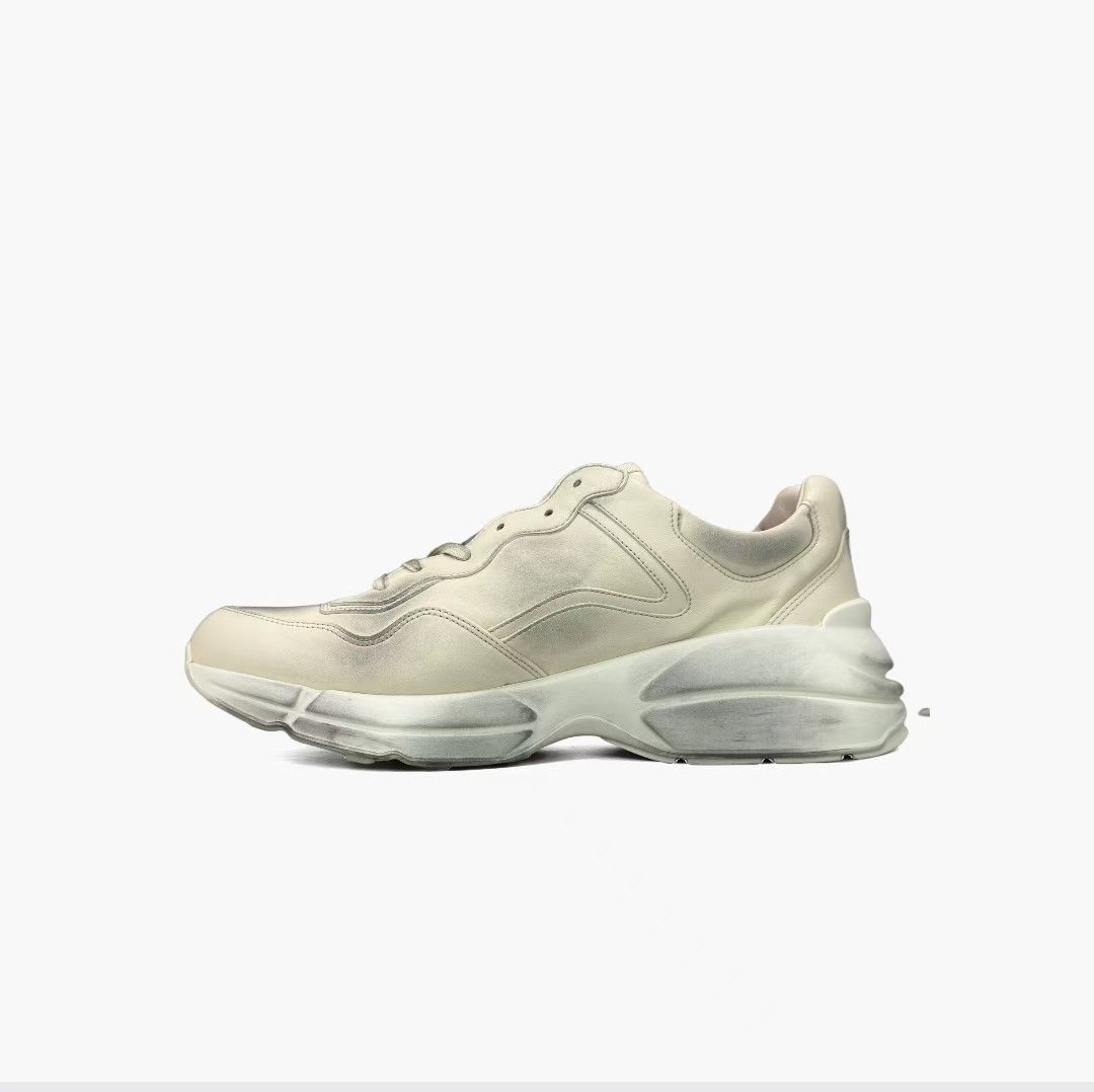 Gucci gucci rhytone white distressed red lips sneakers-yw Size US 11.5 / EU 44-45 - 4 Thumbnail