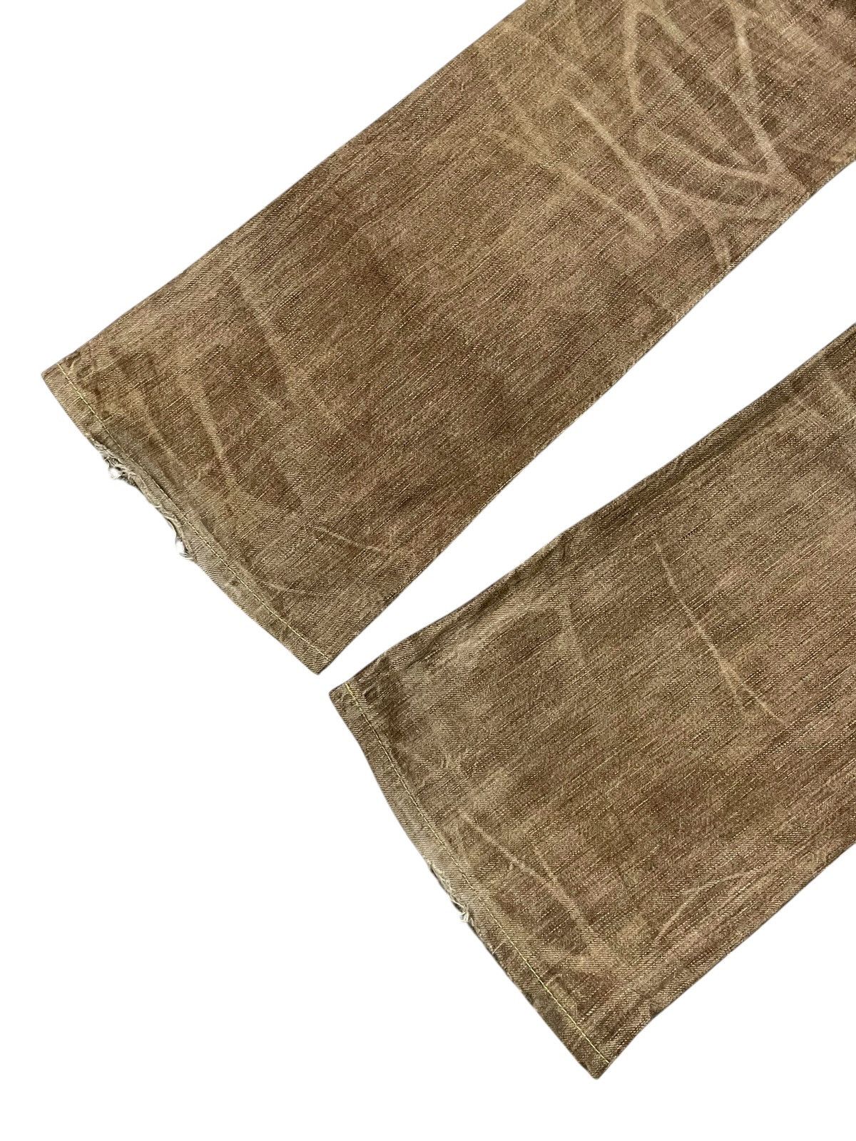 Edwin × Japanese Brand × Vintage Edwin 503 Flare Faded Brown Whiskers Jeans Size US 32 / EU 48 - 15 Thumbnail