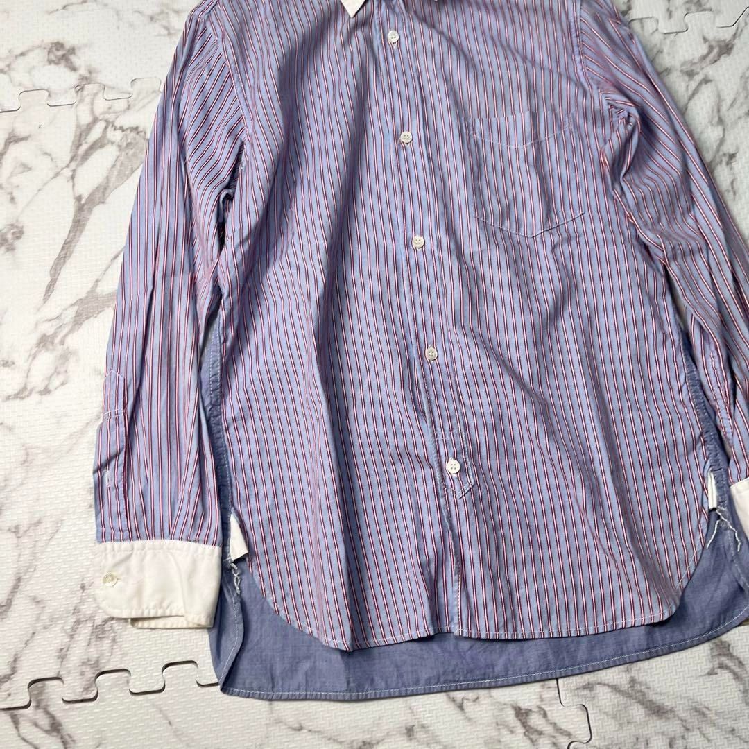 Comme des Garcons Homme COMME des GARÇONS HOMME Striped Long Sleeve Shirt Blue M Size US M / EU 48-50 / 2 - 7 Thumbnail
