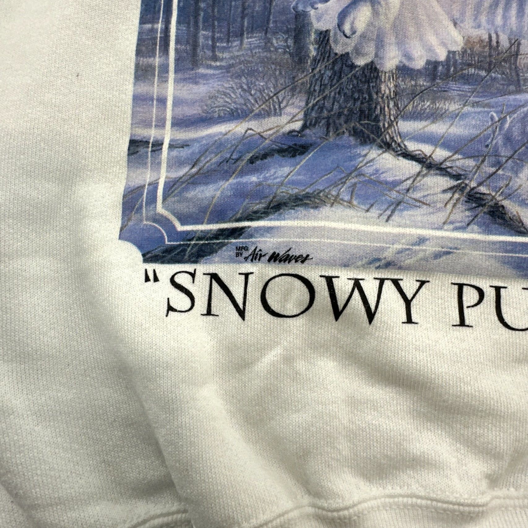 Fruit Of The Loom Fruit of the Loom Sweatshirt Small White Snow Pursuit Crew Neck Pullover Mens S Vintage No Size US S / EU 44-46 / 1 - 3 Thumbnail