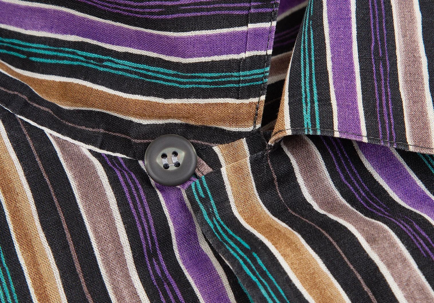 Issey Miyake Cotton Stripe Short Sleeve Shirt Multi M Size US M / EU 48-50 / 2 - 7 Thumbnail