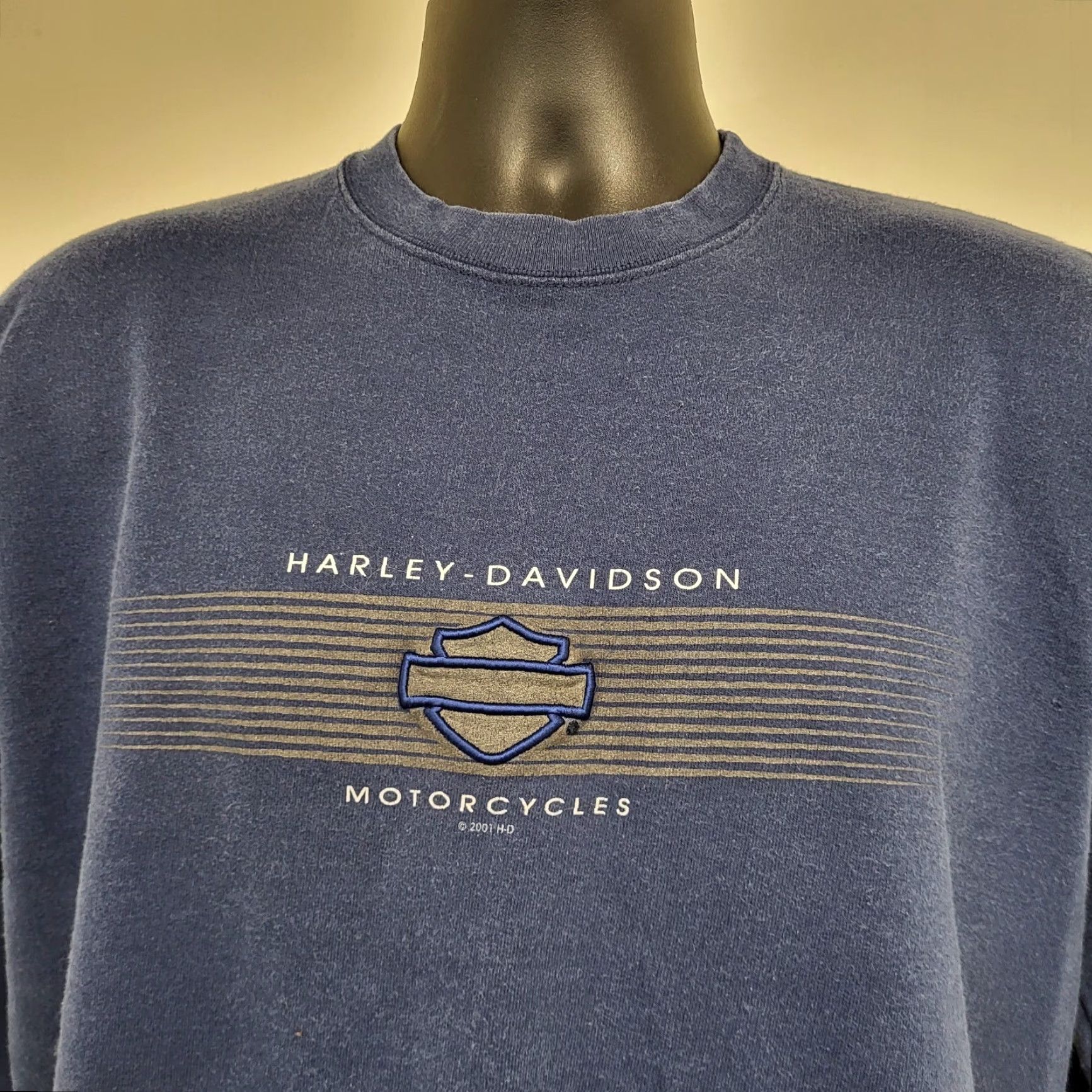 Harley Davidson Ozark Harley-Davidson Motorcycles Lebanon, MO. Mens M 2001 Vintage Faded Sweater Sweater Size US M / EU 48-50 / 2 - 4 Thumbnail