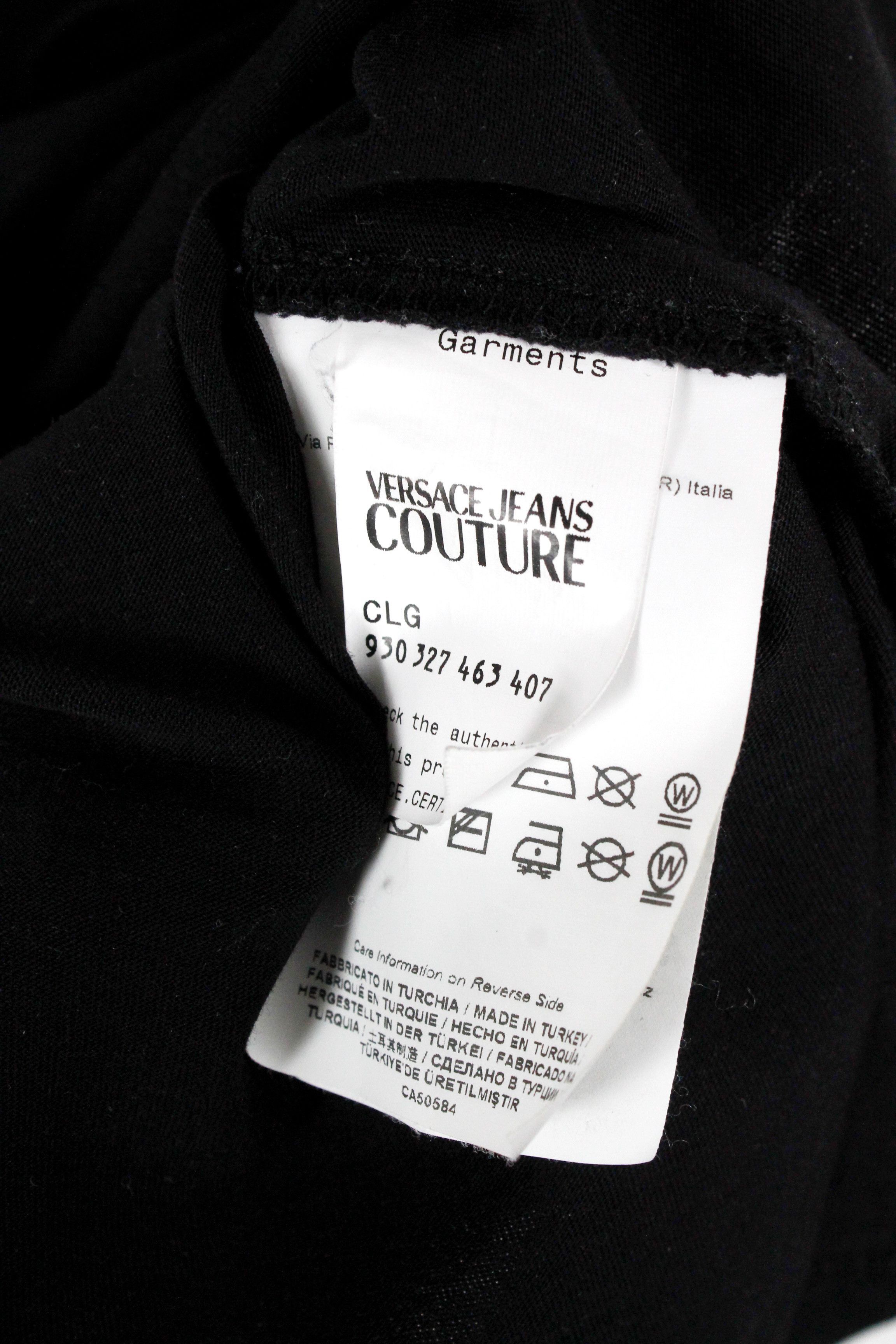 Versace × Versace Jeans Couture Versace Jeans Couture Logo Applique Patch Noir Tee T-shirt Size US S / EU 44-46 / 1 - 7 Thumbnail