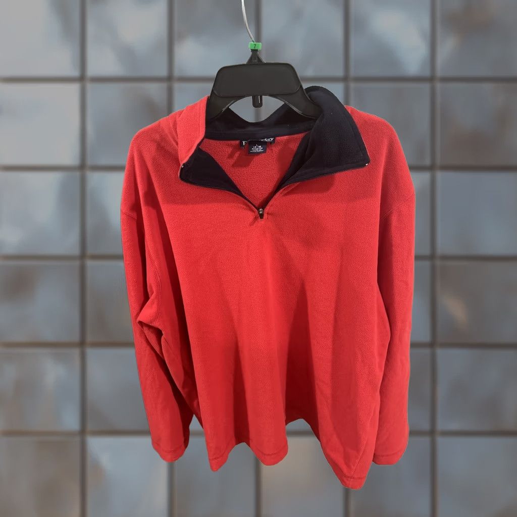 Lands' End Lands End Hoodie Teen Large 14-16 Red Quarter Zip Up 100% Polyester Long sleeve Size L / US 10 / IT 46 - 1 Thumbnail