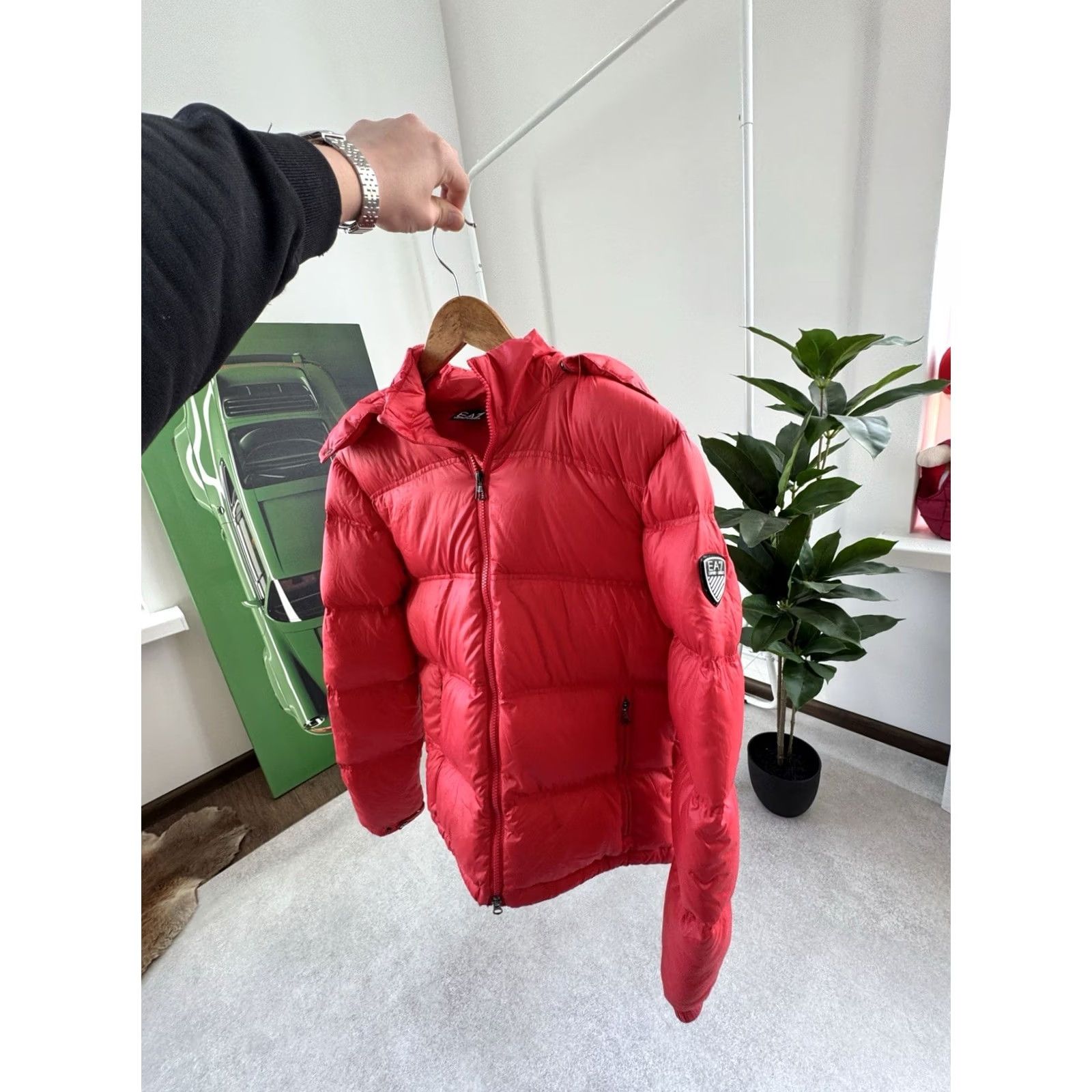Emporio Armani VINTAGE Emporio Armani Jacket S Men Duck Puffer Down Red Nylon 90s City Designer Casual Streetwear Puffer Full Zip Pockets Limited Edition Size US S / EU 44-46 / 1 - 6 Thumbnail
