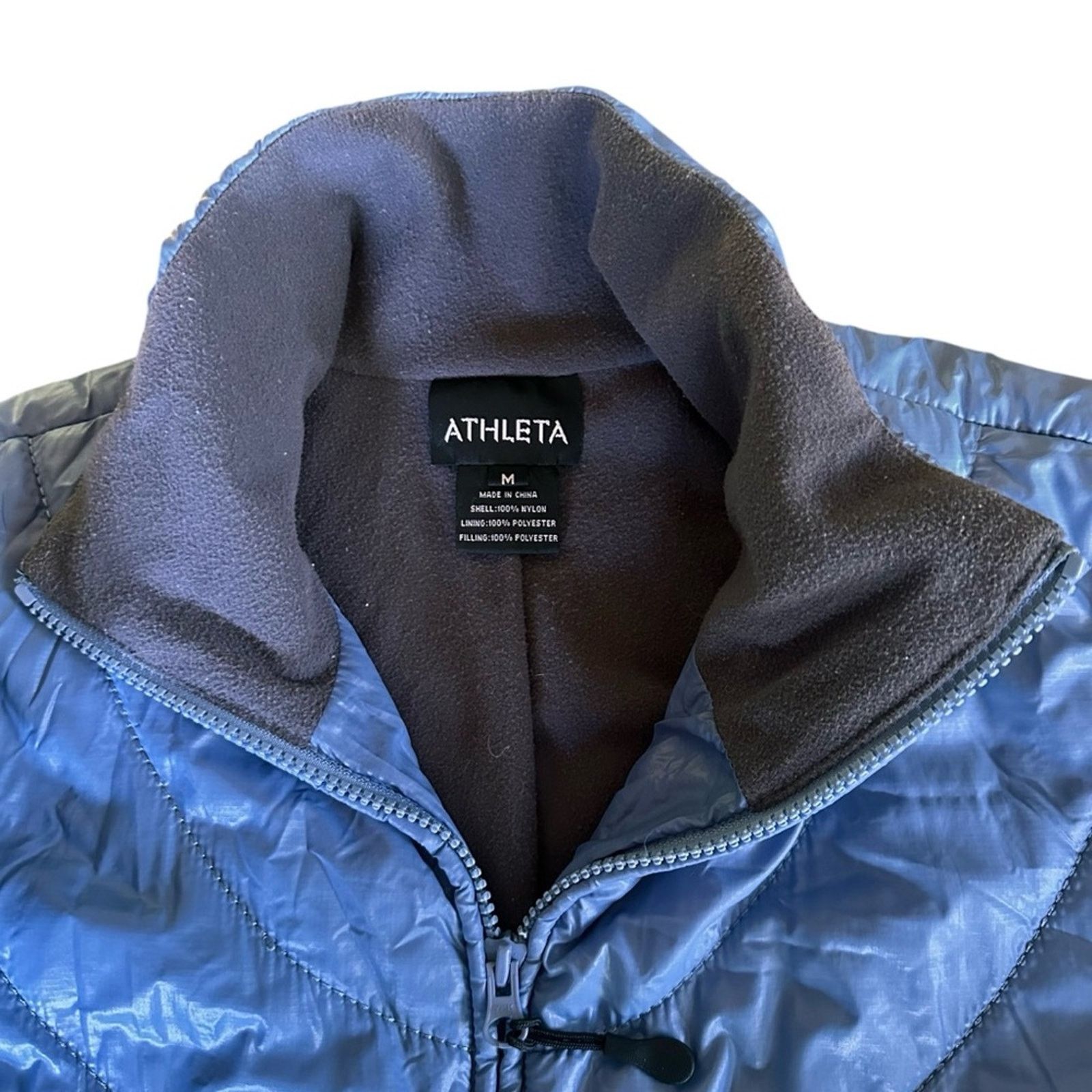Athleta Athleta Lightweight Packable Puffer Jacket – Blue – Size M Size M / US 6-8 / IT 42-44 - 3 Thumbnail
