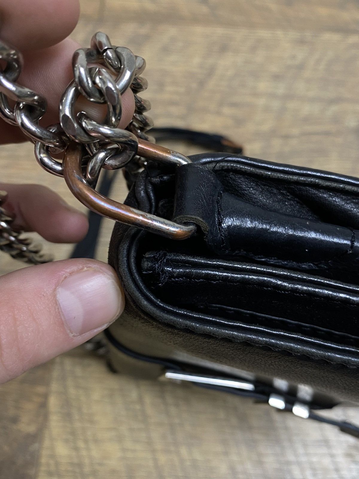 Japanese Brand Markberg Denmark Black Leather Crossbody Bag Silver Buckle Size ONE SIZE - 7 Thumbnail