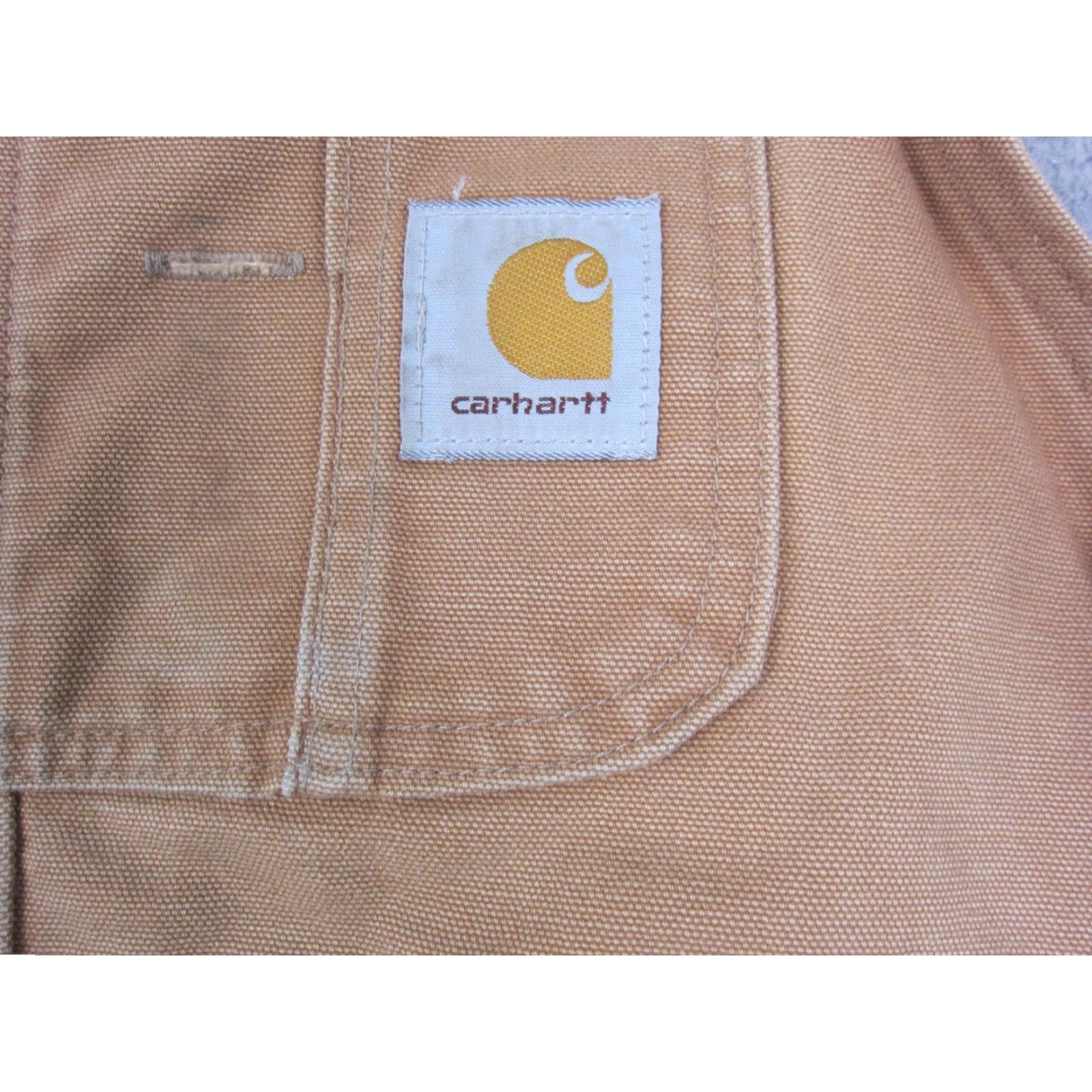Carhartt VINTAGE Carhartt Bib Overalls Mens 38 x 24 Brown Lined Double Knee Duck Canvas Workwear Size US 38 / EU 54 - 3 Thumbnail