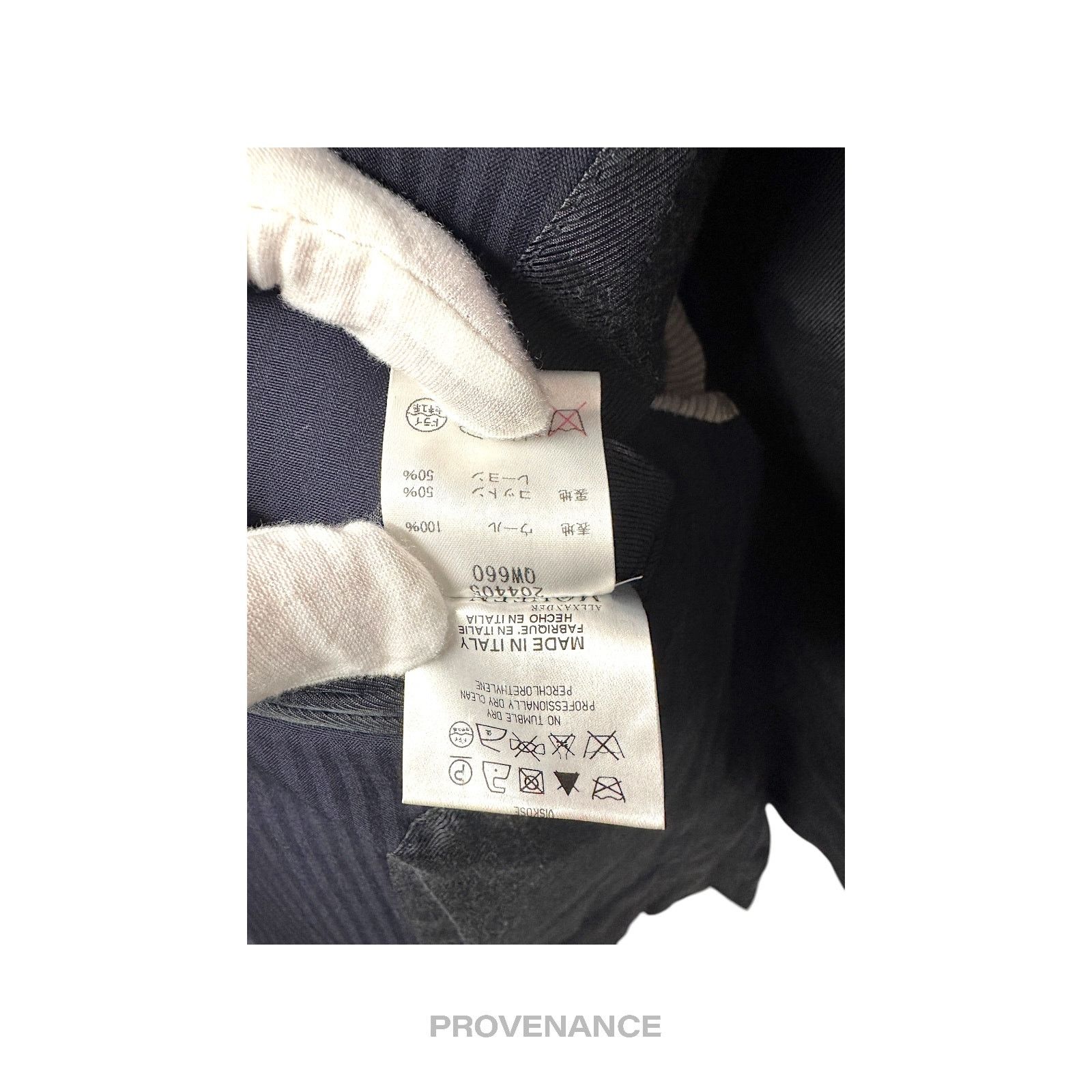 Alexander McQueen 🔴 Alexander McQueen Jacket Coat Blazer - Striped Navy 36R Size 38R - 15 Thumbnail