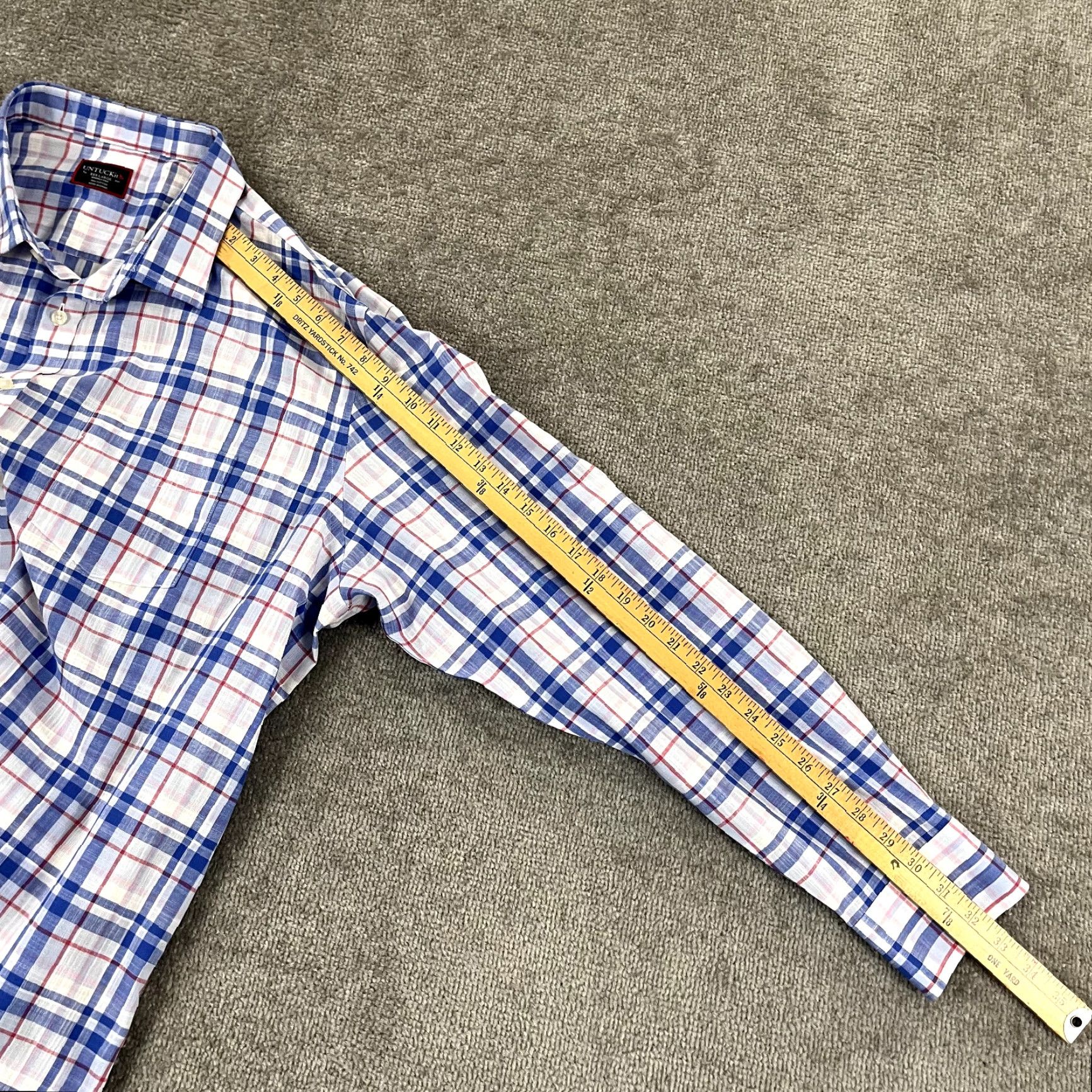 UNTUCKit UNTUCKit Shirt Mens 3XL XXL Red White Blue Plaid Button Up Cotton Wrinkle Free Shirt Size US XXL / EU 58 / 5 - 6 Thumbnail